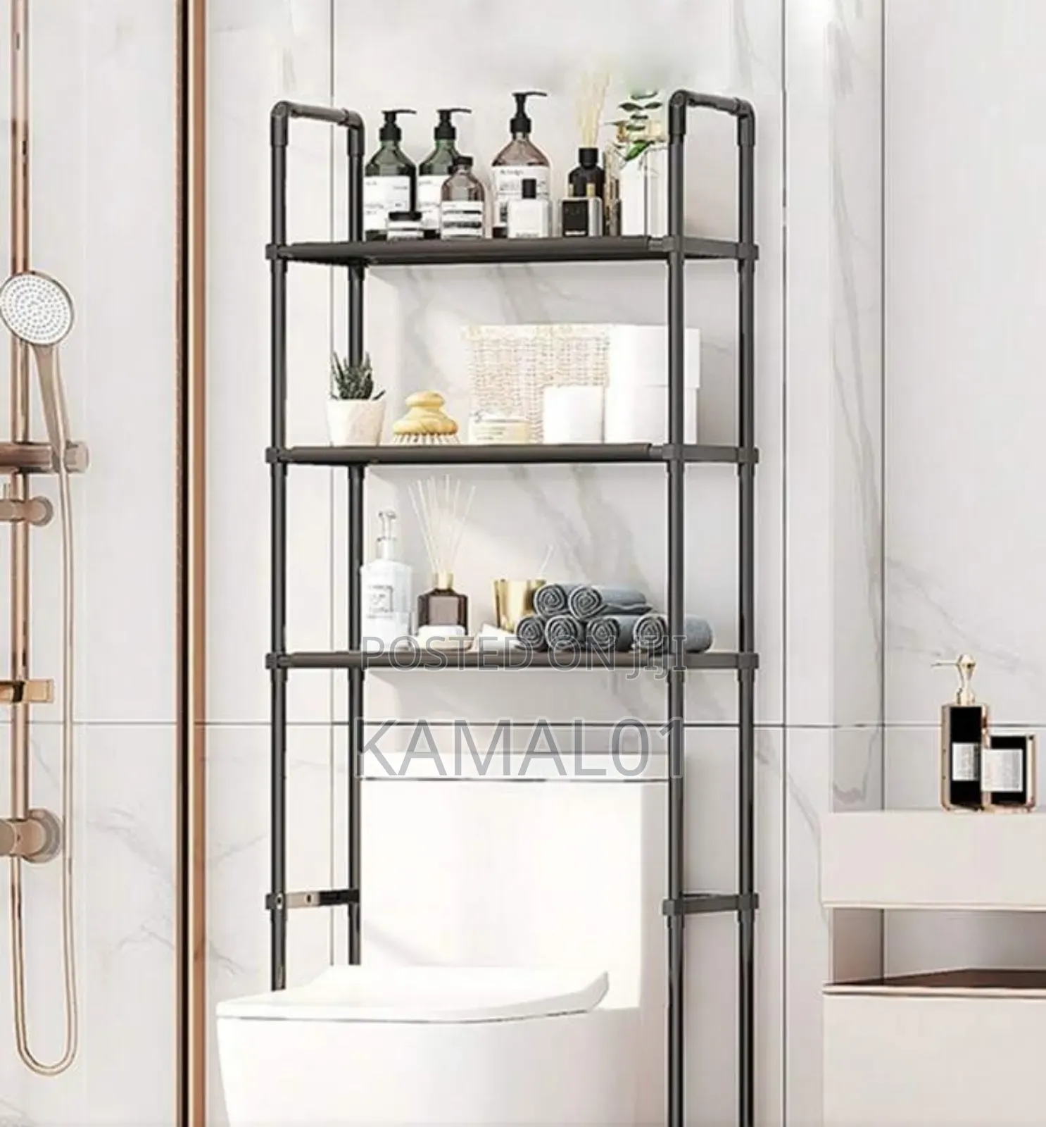 3-Tier H Shape Bathroom Storage Rack-Toilet Bathroom Shelves