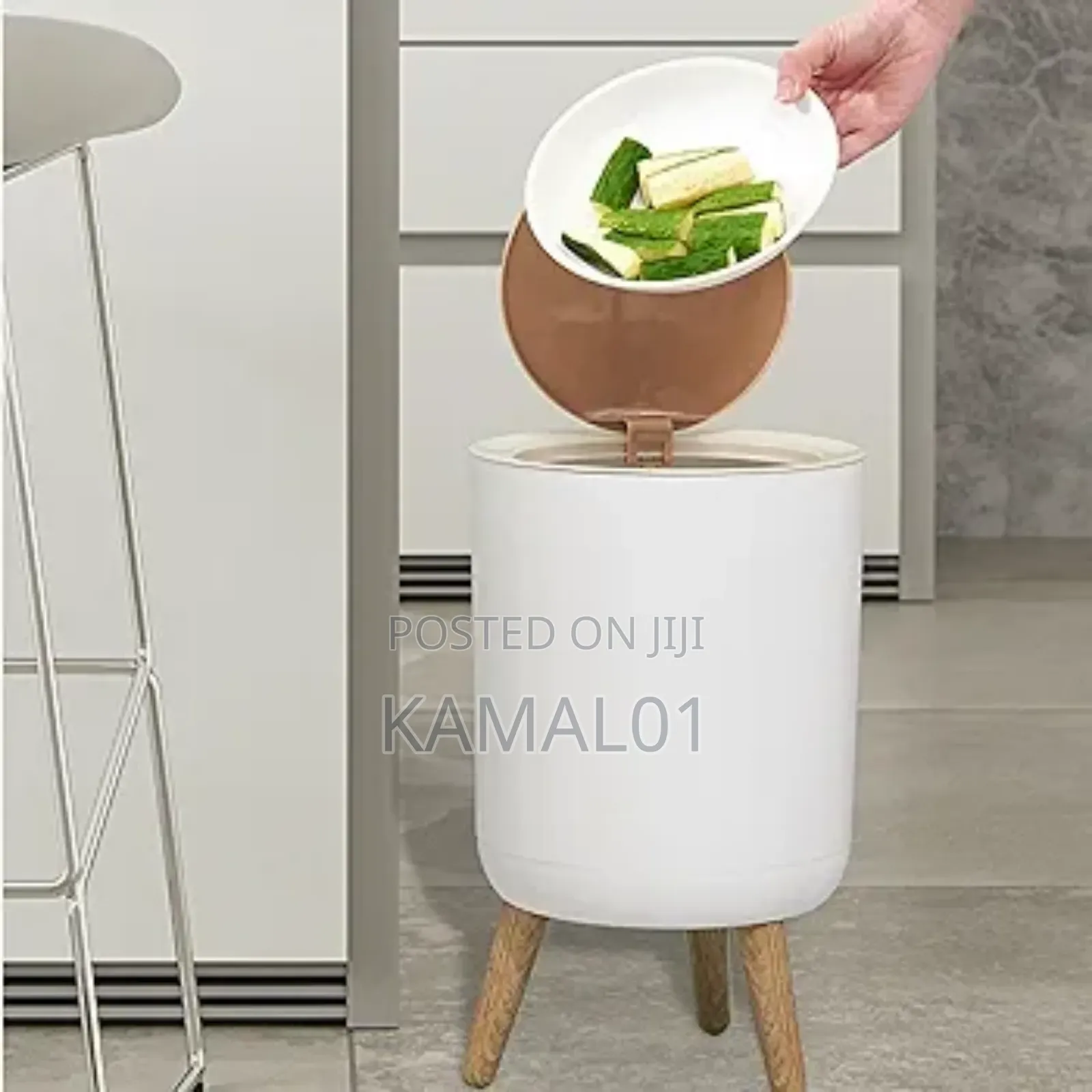 White Waste Bin - Modern White Kitchen Bin