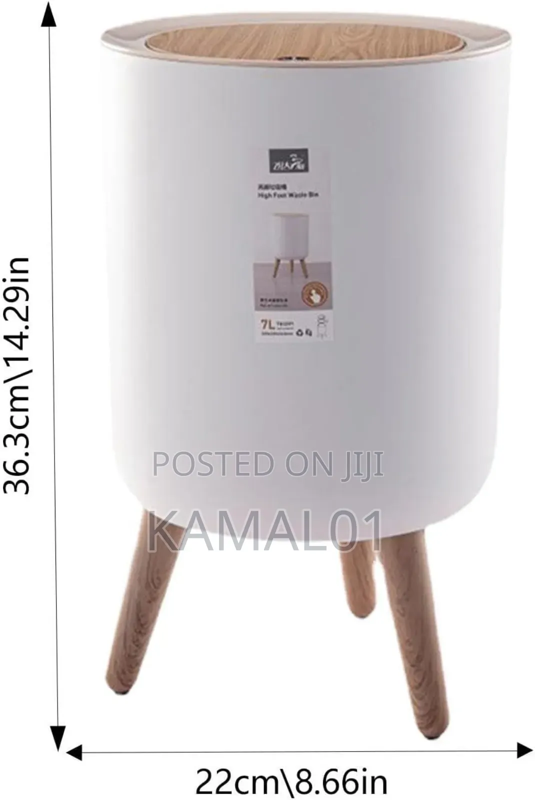 White Waste Bin - Modern White Kitchen Bin