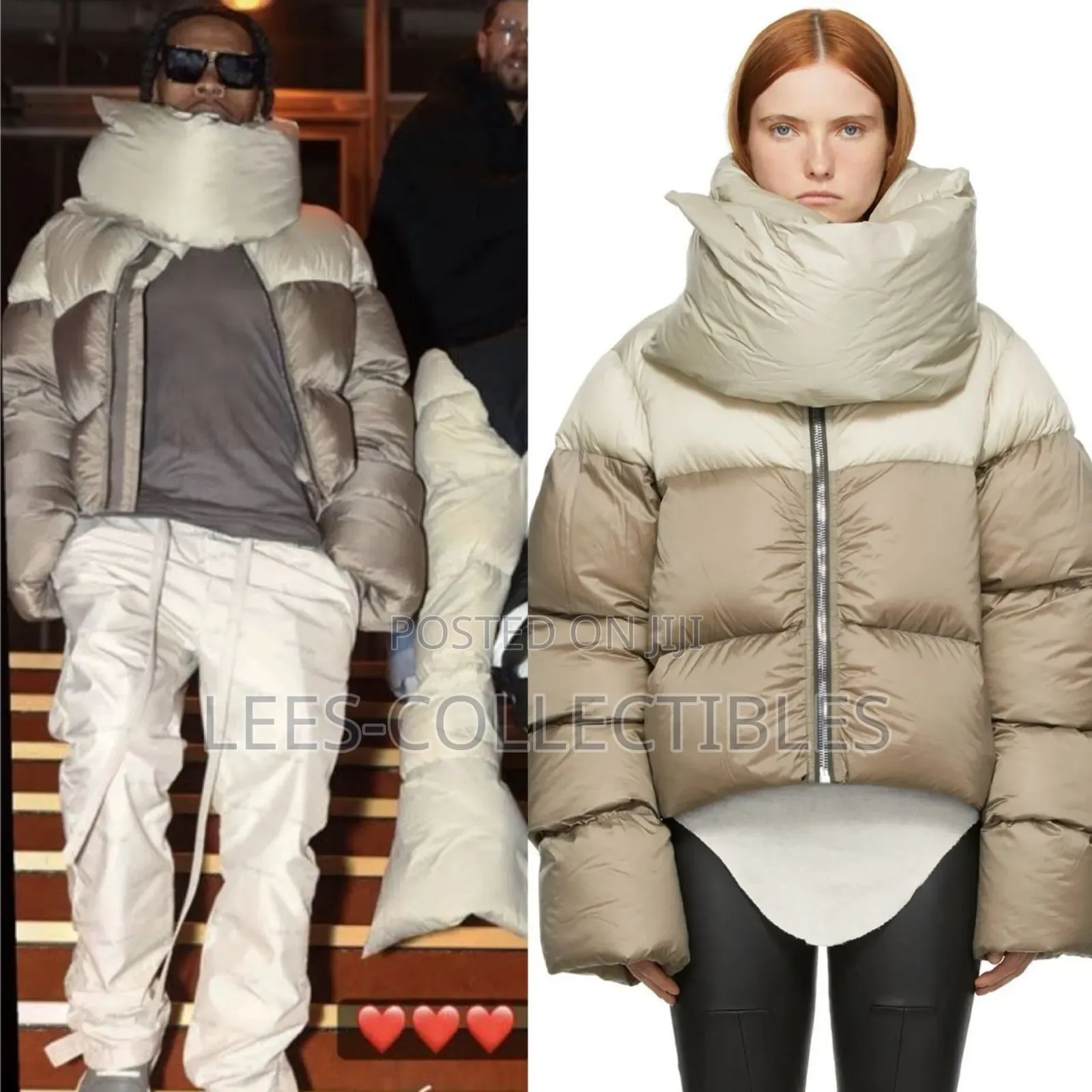 Rick Owens Funnel Neck Jacket