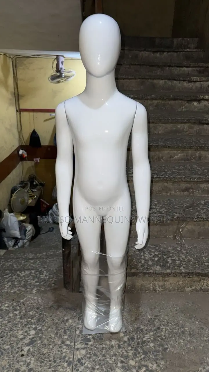 Naija Made Glossy White Unisex Kids Mannequins