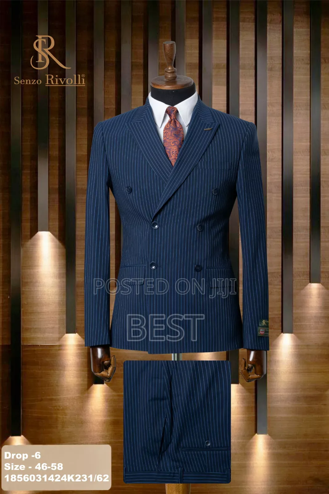Strips Turkish Double Breasted Suit