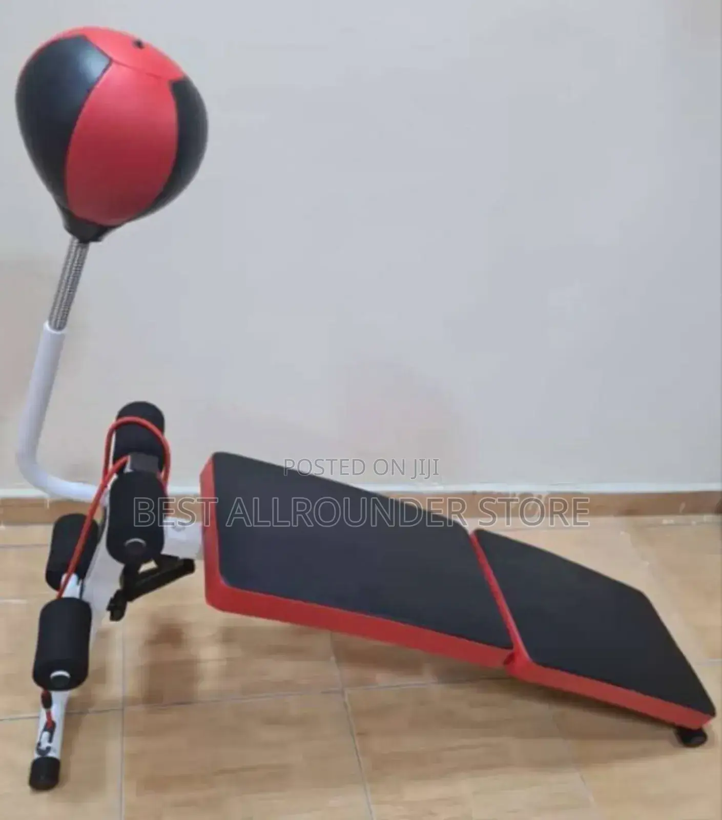 Foldable Sit_up Bench With Speed Ball and Resistant Rope