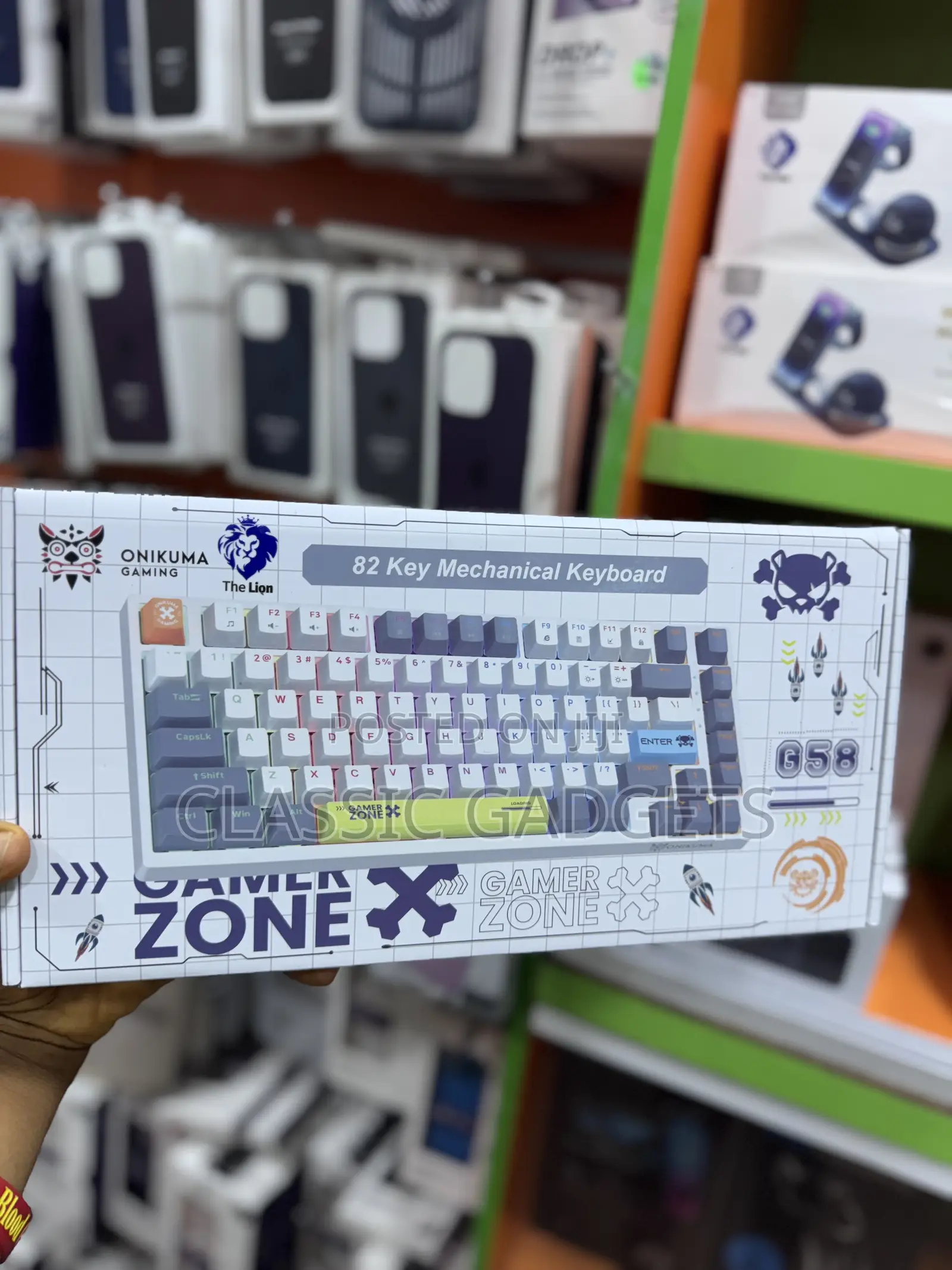 Onikuma G58 82-Key RGB Hot-Swappable Mechanical Keyboard
