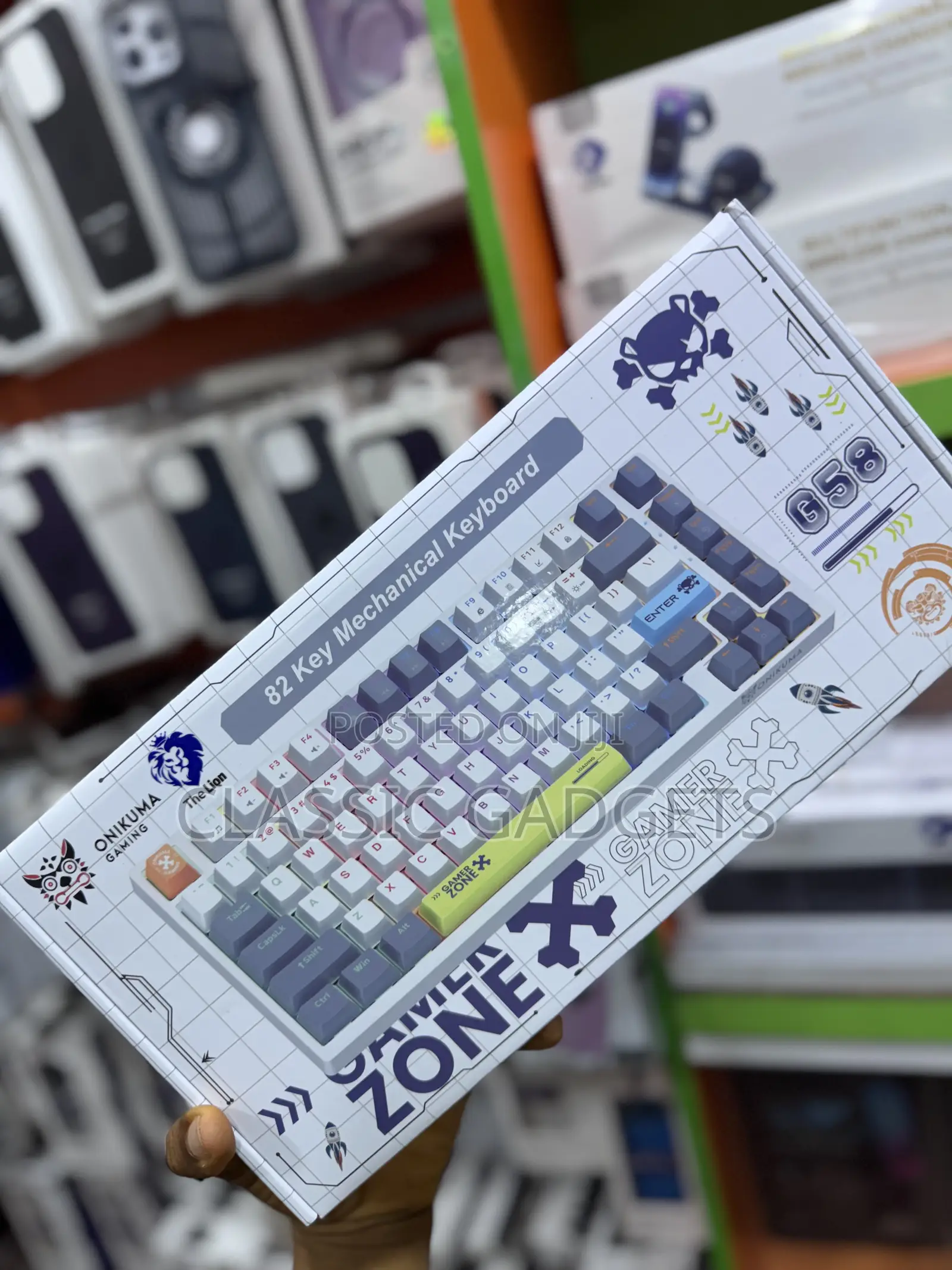 Onikuma G58 82-Key RGB Hot-Swappable Mechanical Keyboard