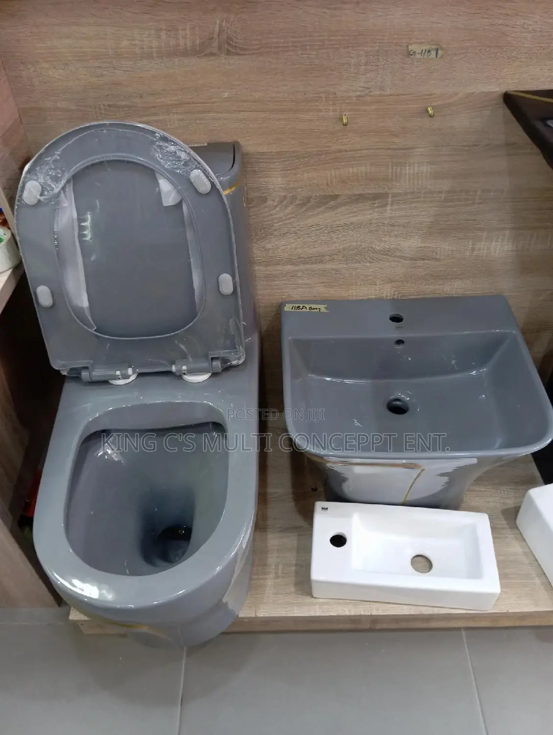 Complete Ash Colour Water Closet