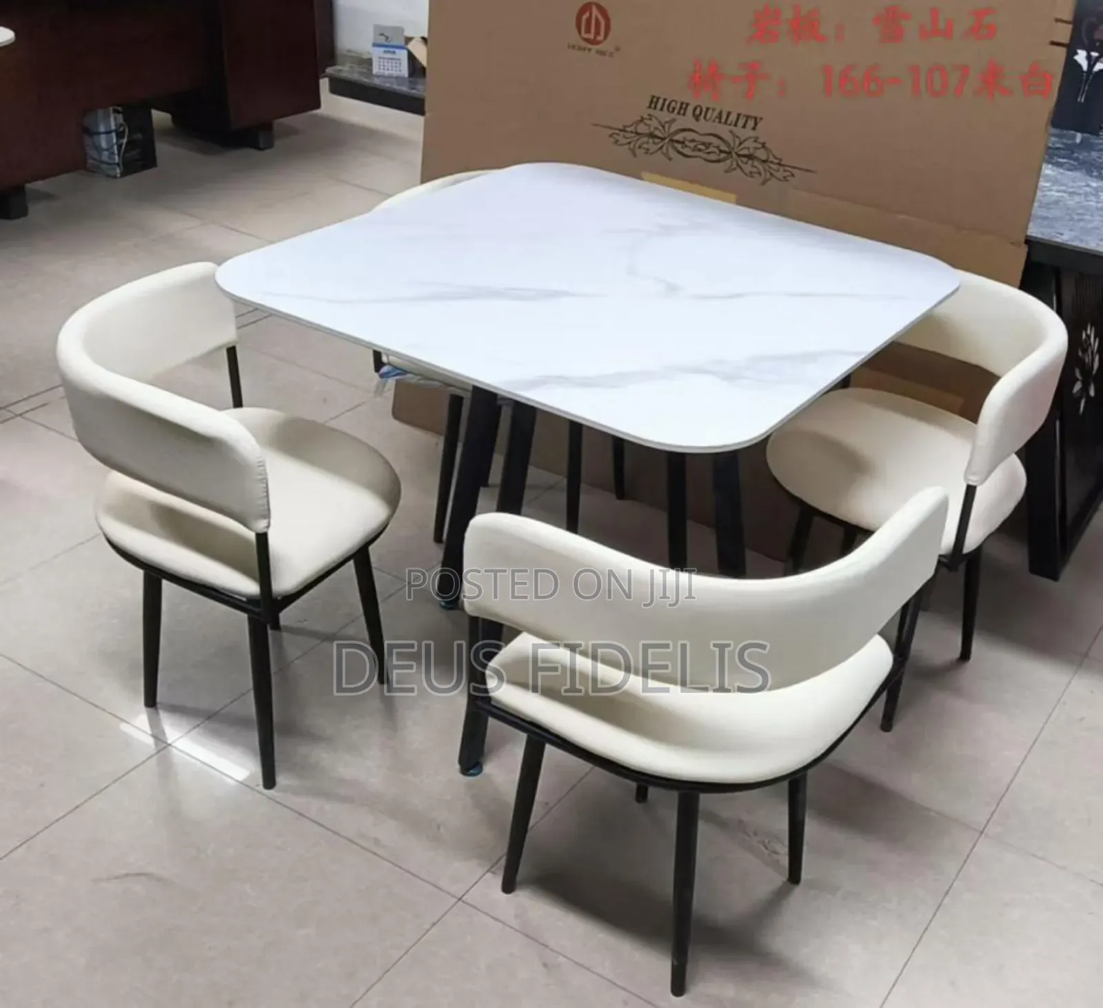 Marble Dining Table Set for 4