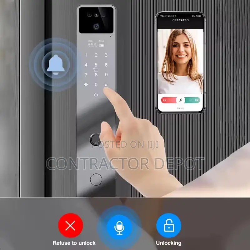 Glomark Tuya Digital Lock Inteligent Wifi App Fingerprint 3d