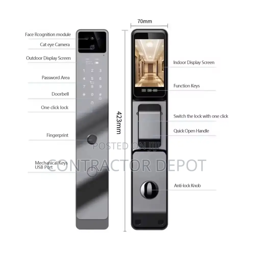 Glomark Tuya Digital Lock Inteligent Wifi App Fingerprint 3d