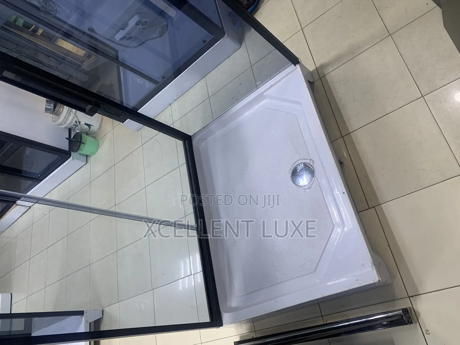 120x90cm Black Frame Shower Cubicle