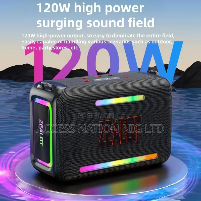S95 Zealot Deep Bass 120w Boombox Handheld Subwoofer Outdoor