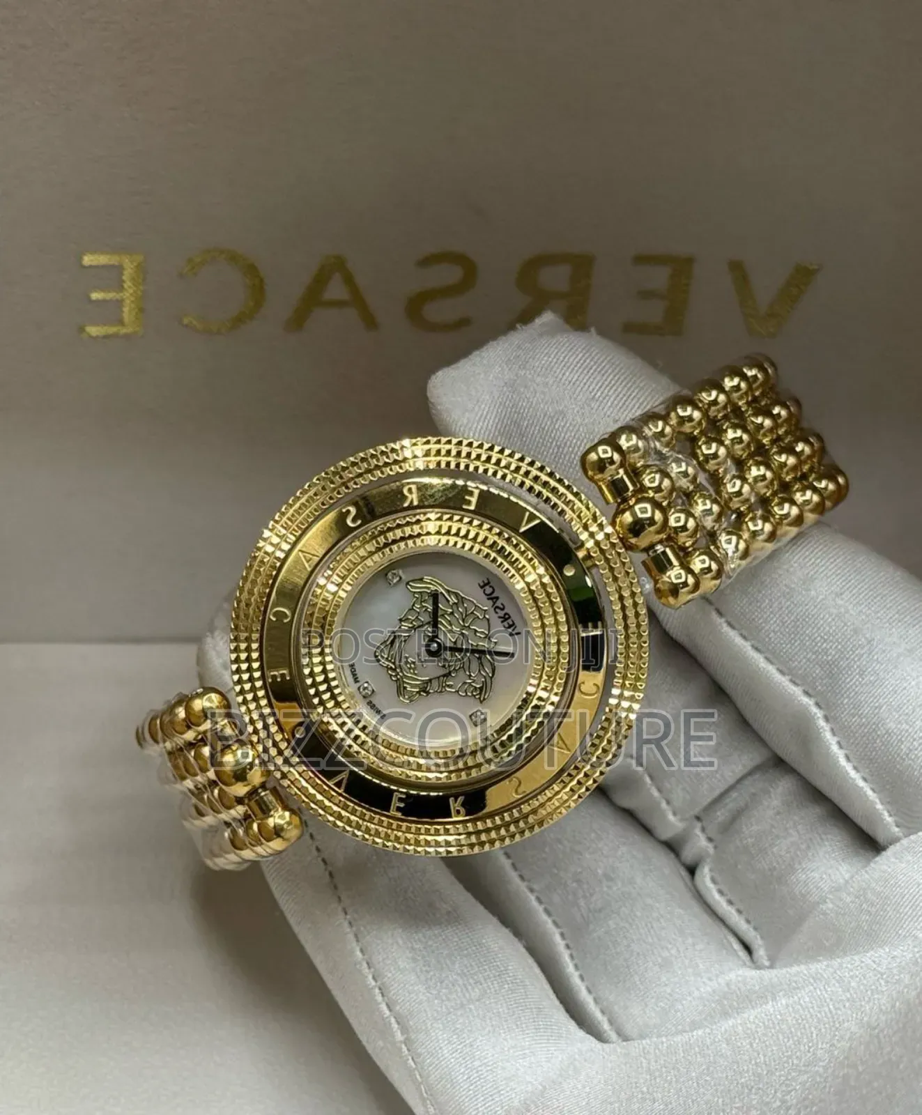 Original Versace Gold Stainless Steel Watch Available