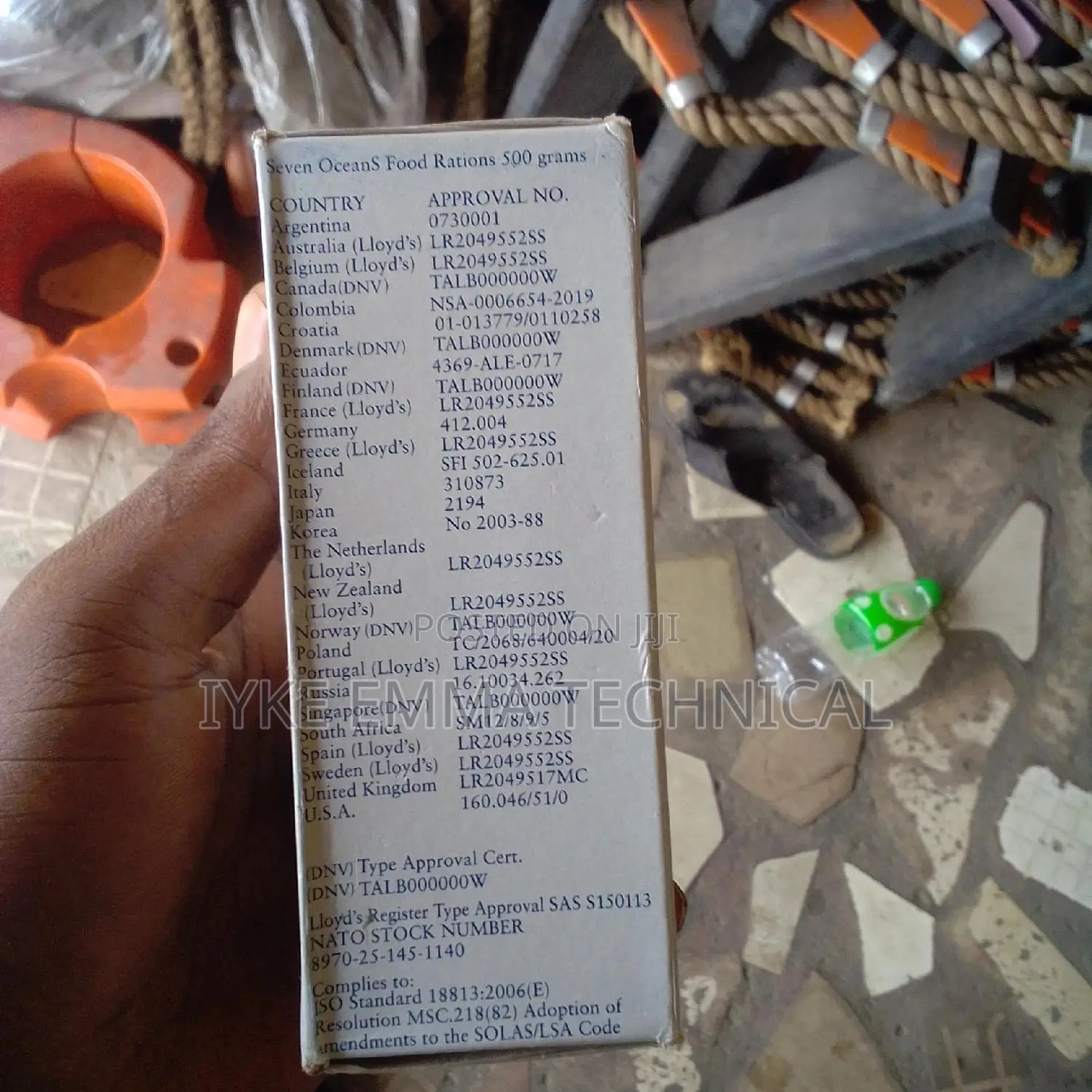 Seven Oceans Standard Emergency Food Ration