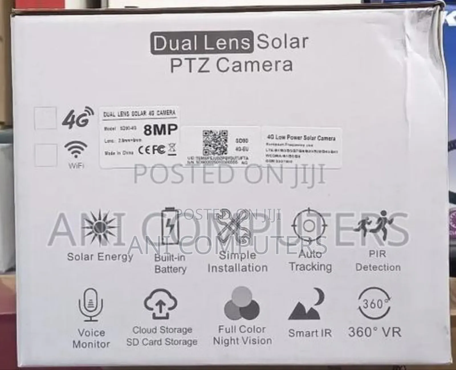Gz Sony Dual Lens Solar PTZ 8mp Camera Model: Sd-904g