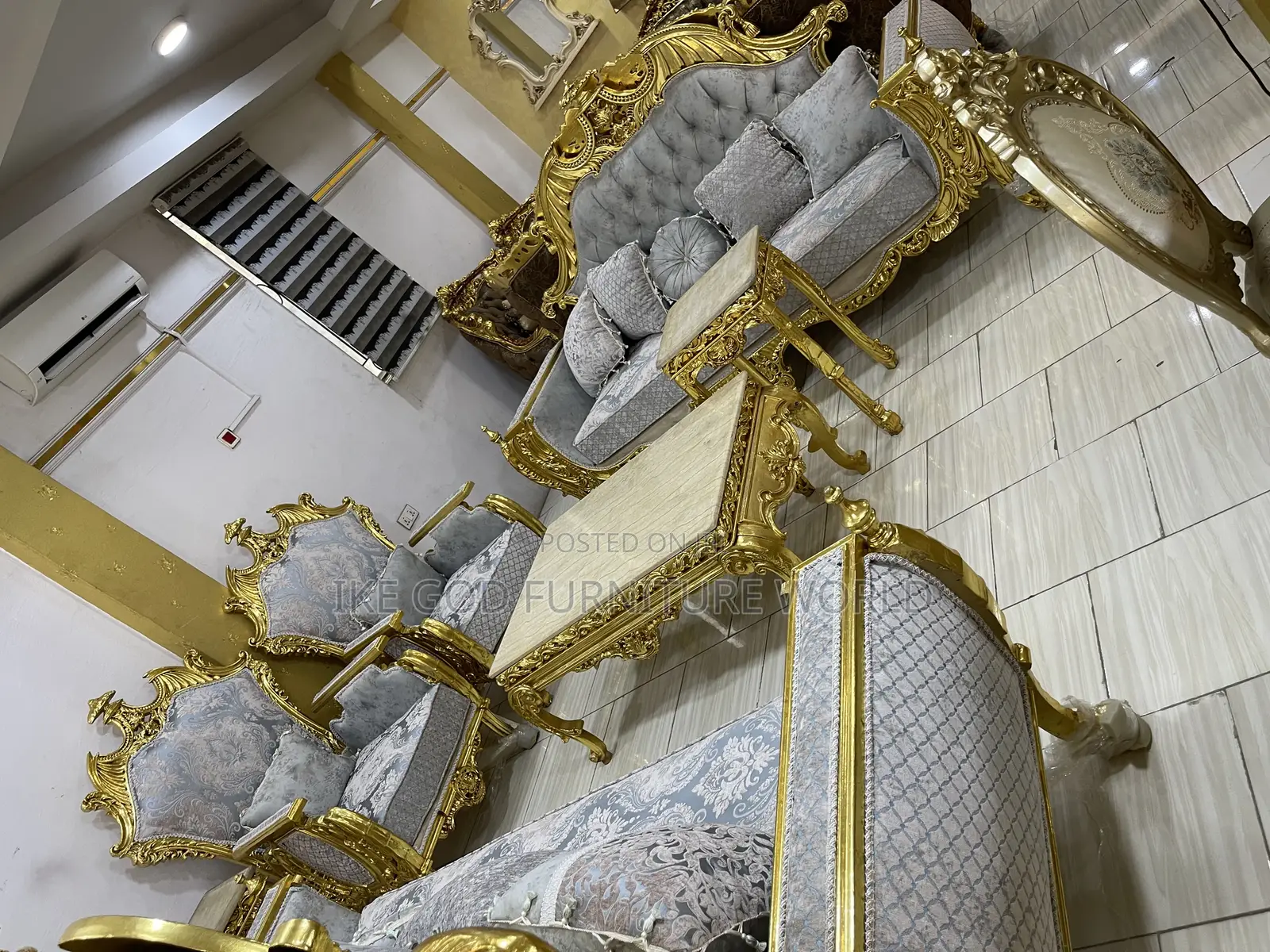 Complete Set of High Quality Imported Fabric Sofa Chair