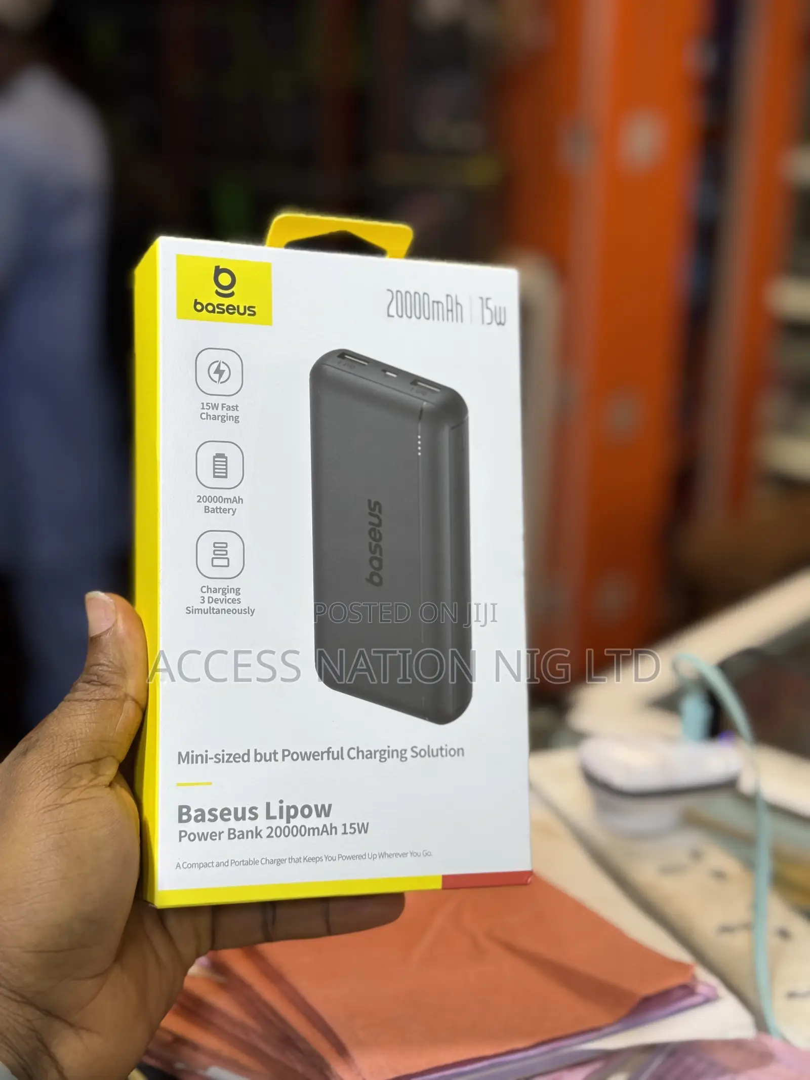 20,000mah Lipow Baseus Powerbank 15w Fast Charging 3port