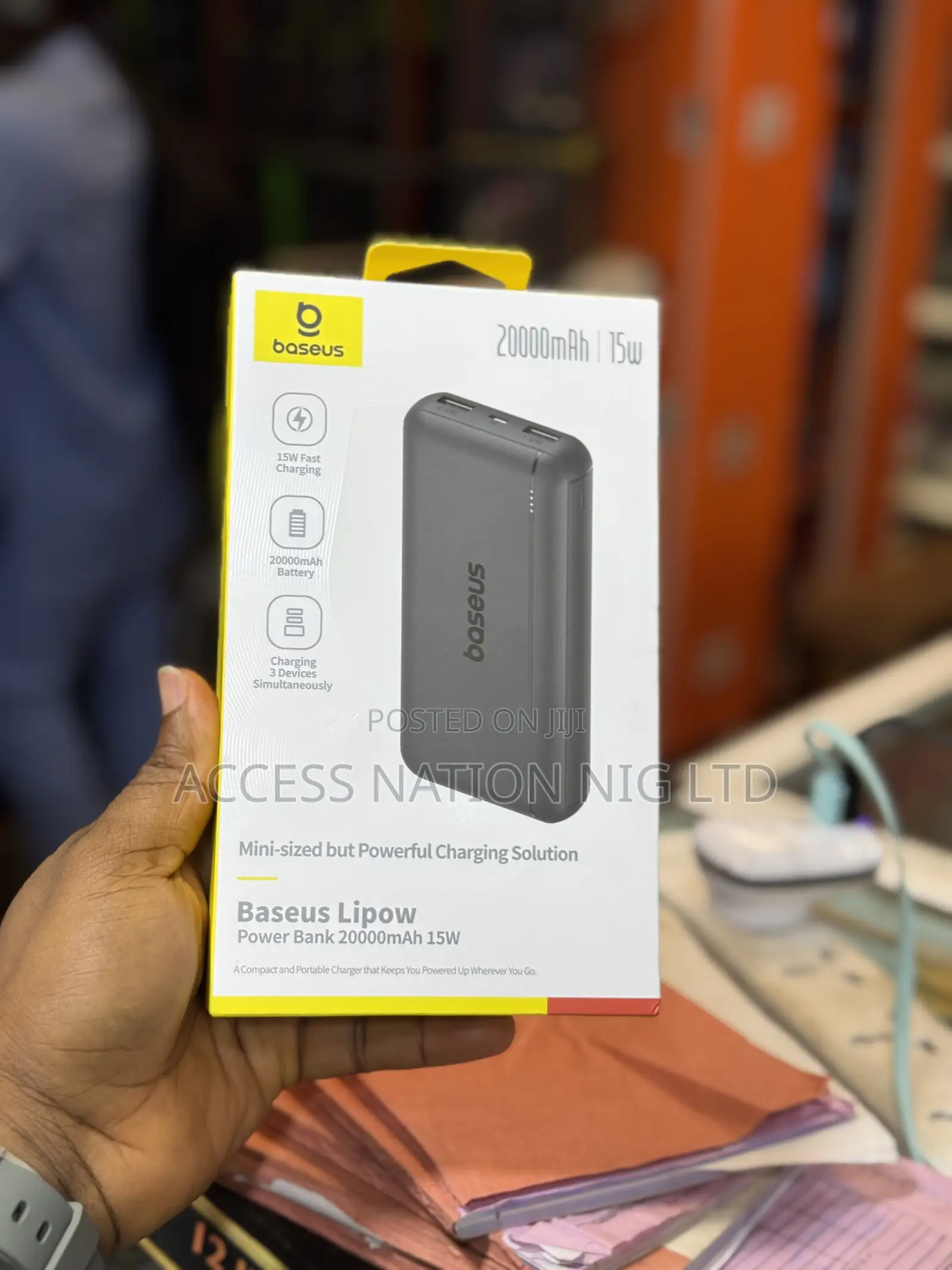 20,000mah Lipow Baseus Powerbank 15w Fast Charging 3port