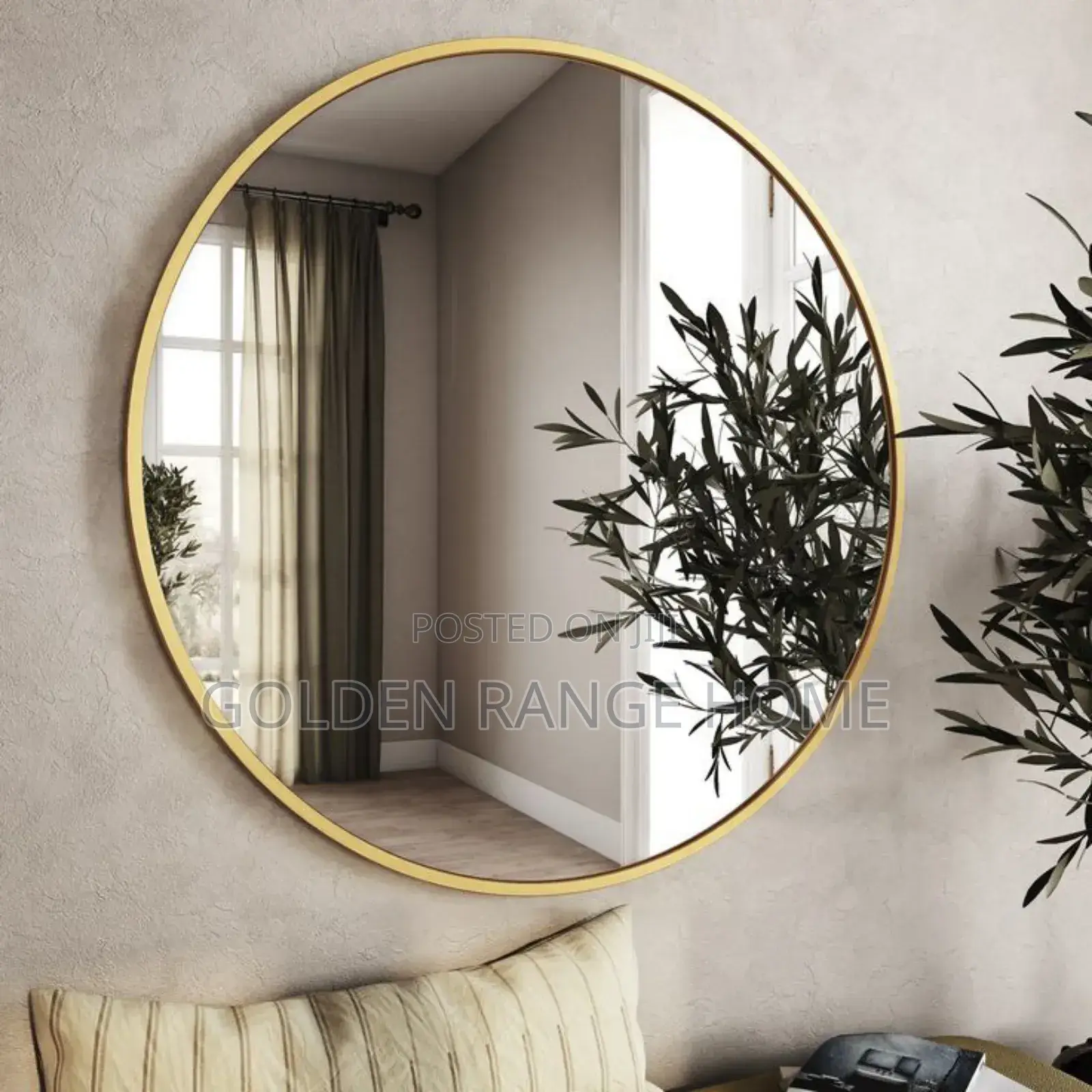Vintage 70cm Round Mirror