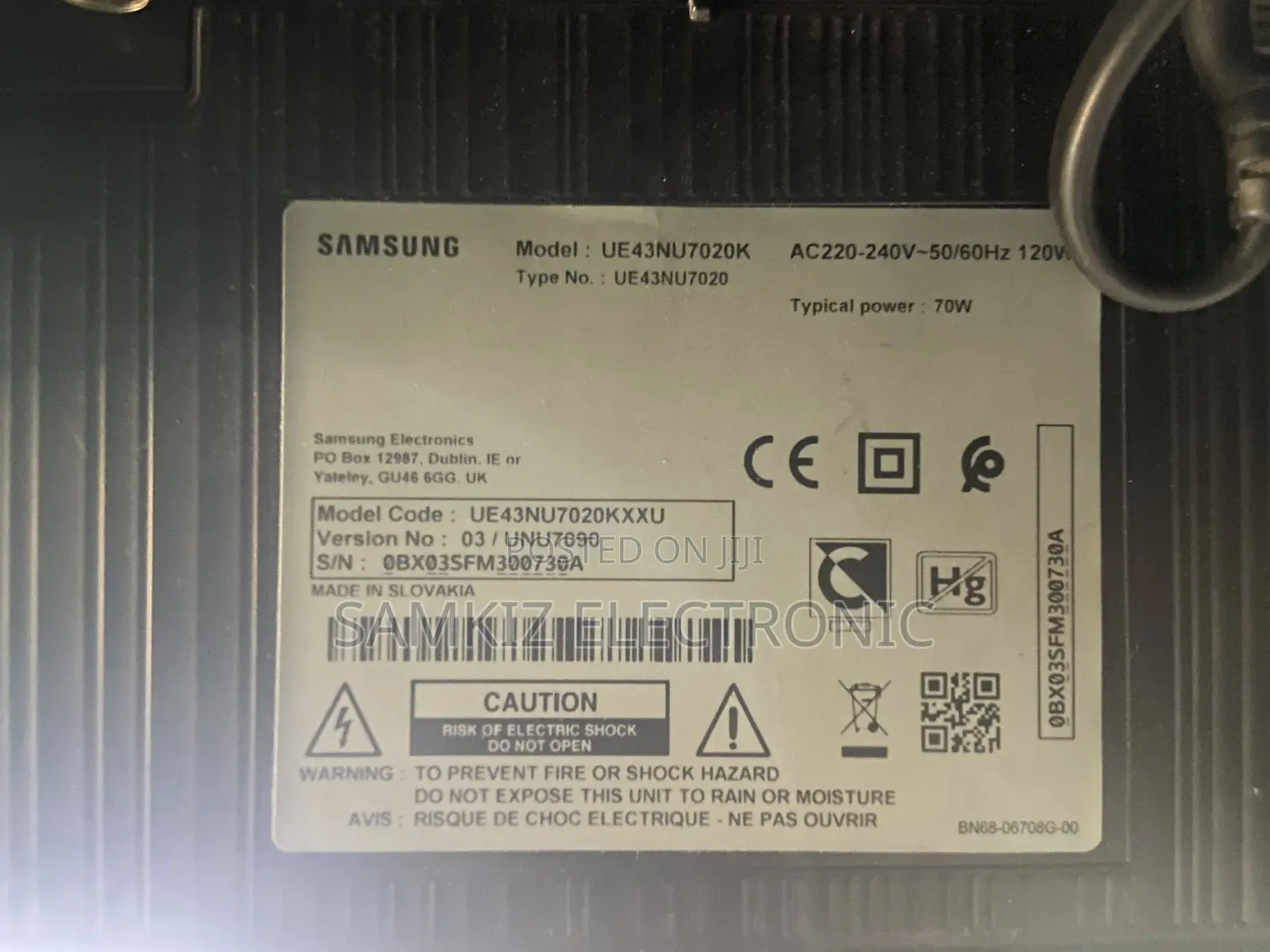 Samsung 43 Inches Full Smart Uhd Tv (Direct Uk Used)