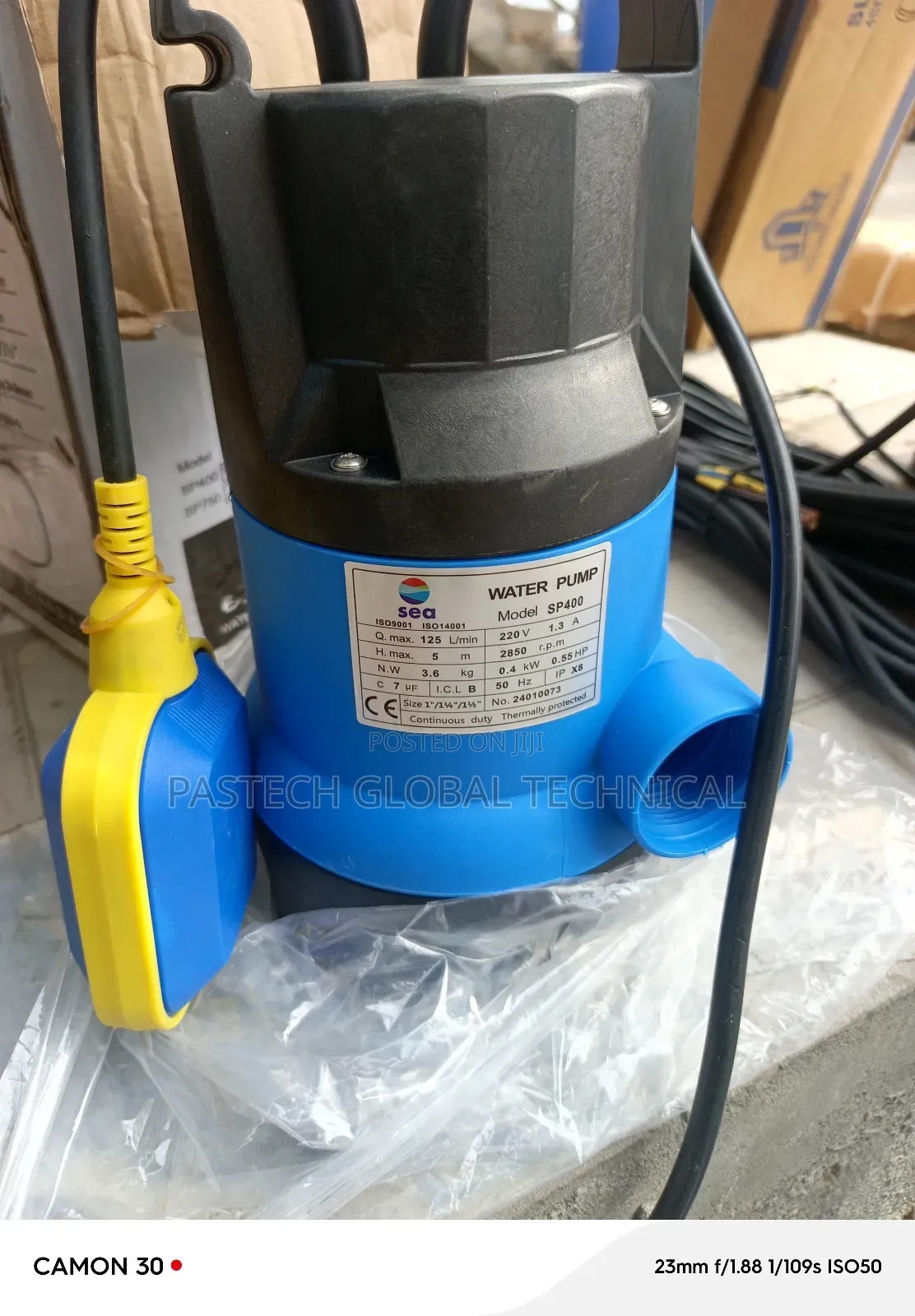 Sea 0.4kw (0.55hp) Plastic Submersible Pump