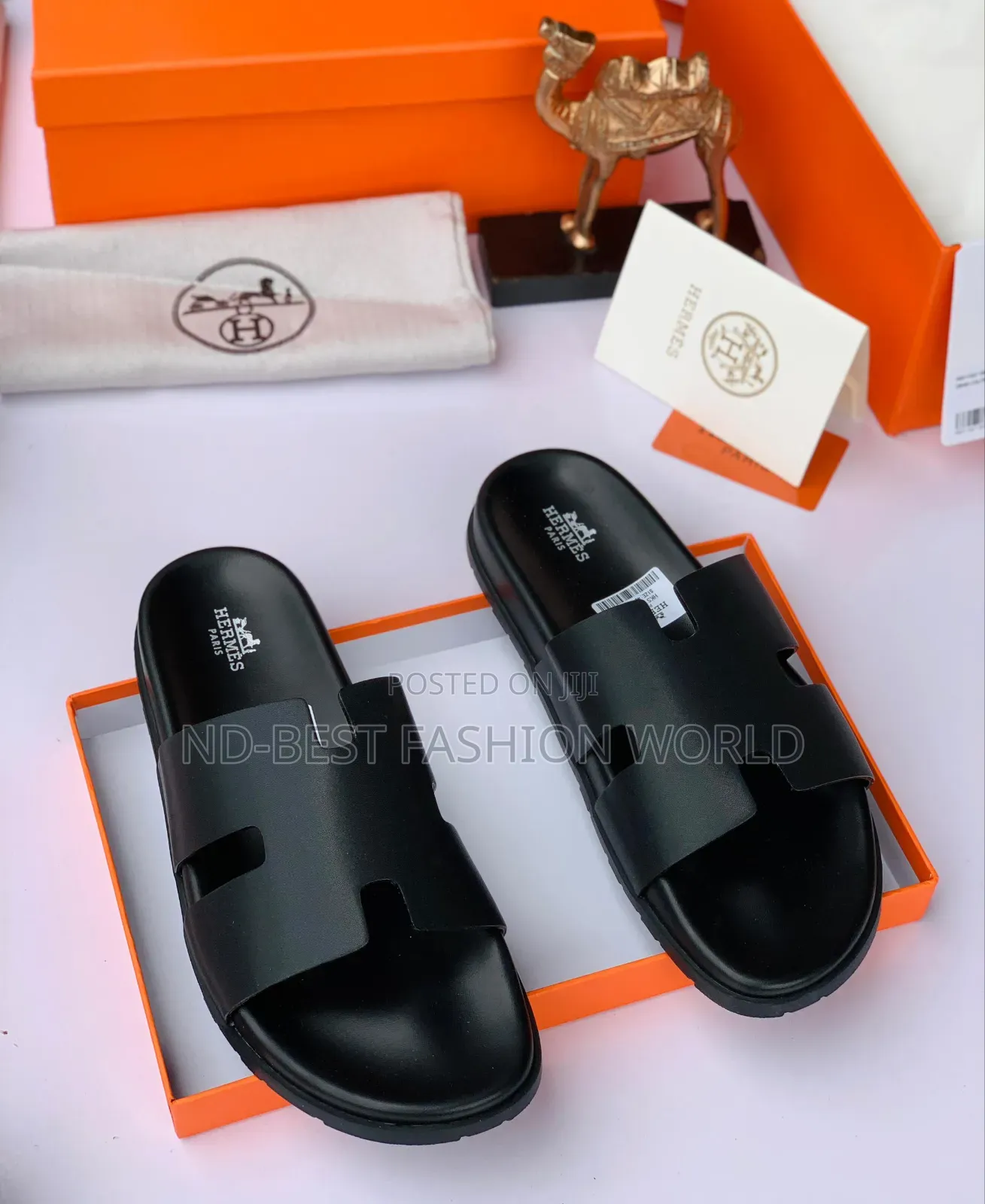 Hermes Leather Slippers