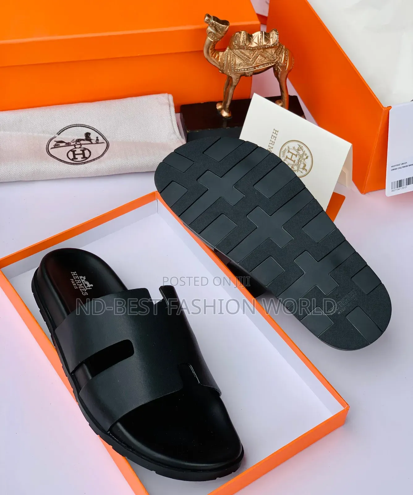 Hermes Leather Slippers