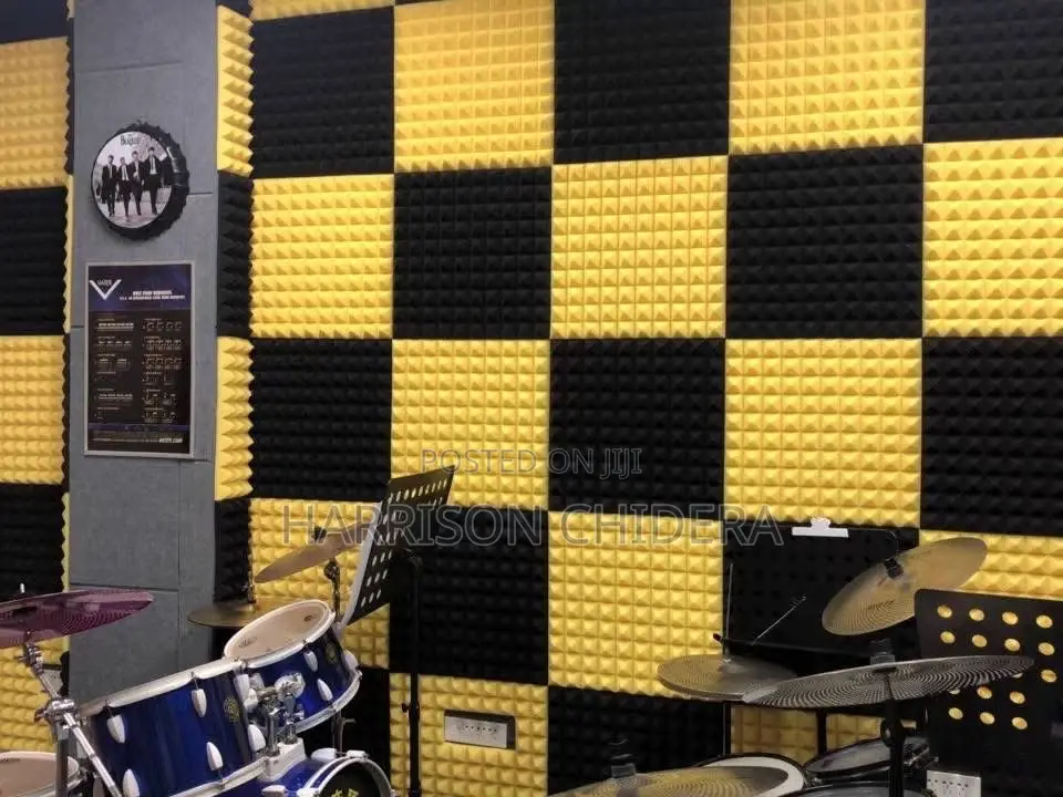 Stunning Yellow and Black Acoustic Foam