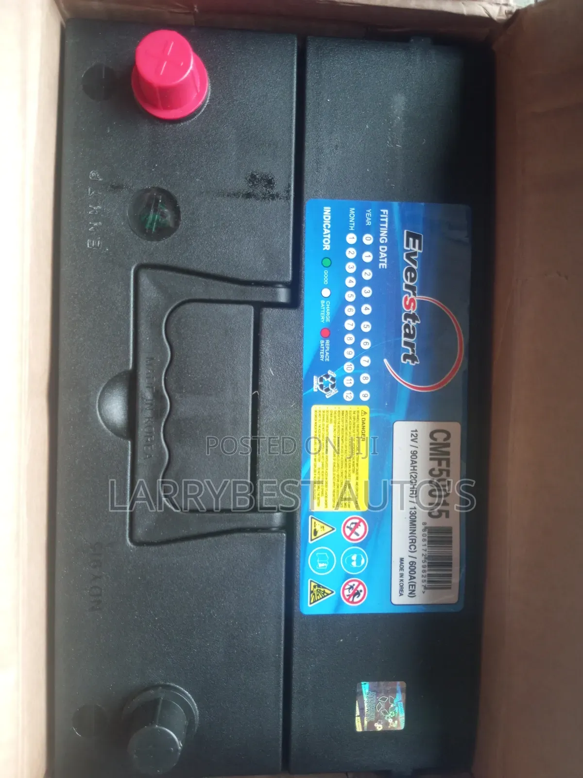 90ah Everstart Made in Korea Battery