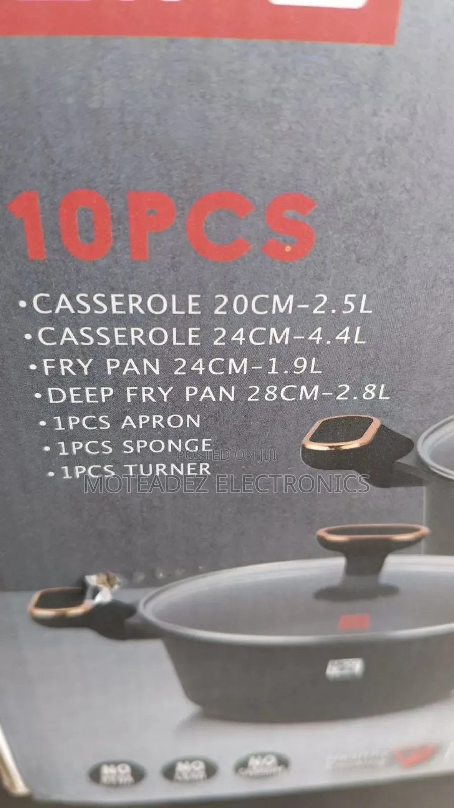 Ucc Life 10pcs Granite Coating Non Stick Cookware Sets
