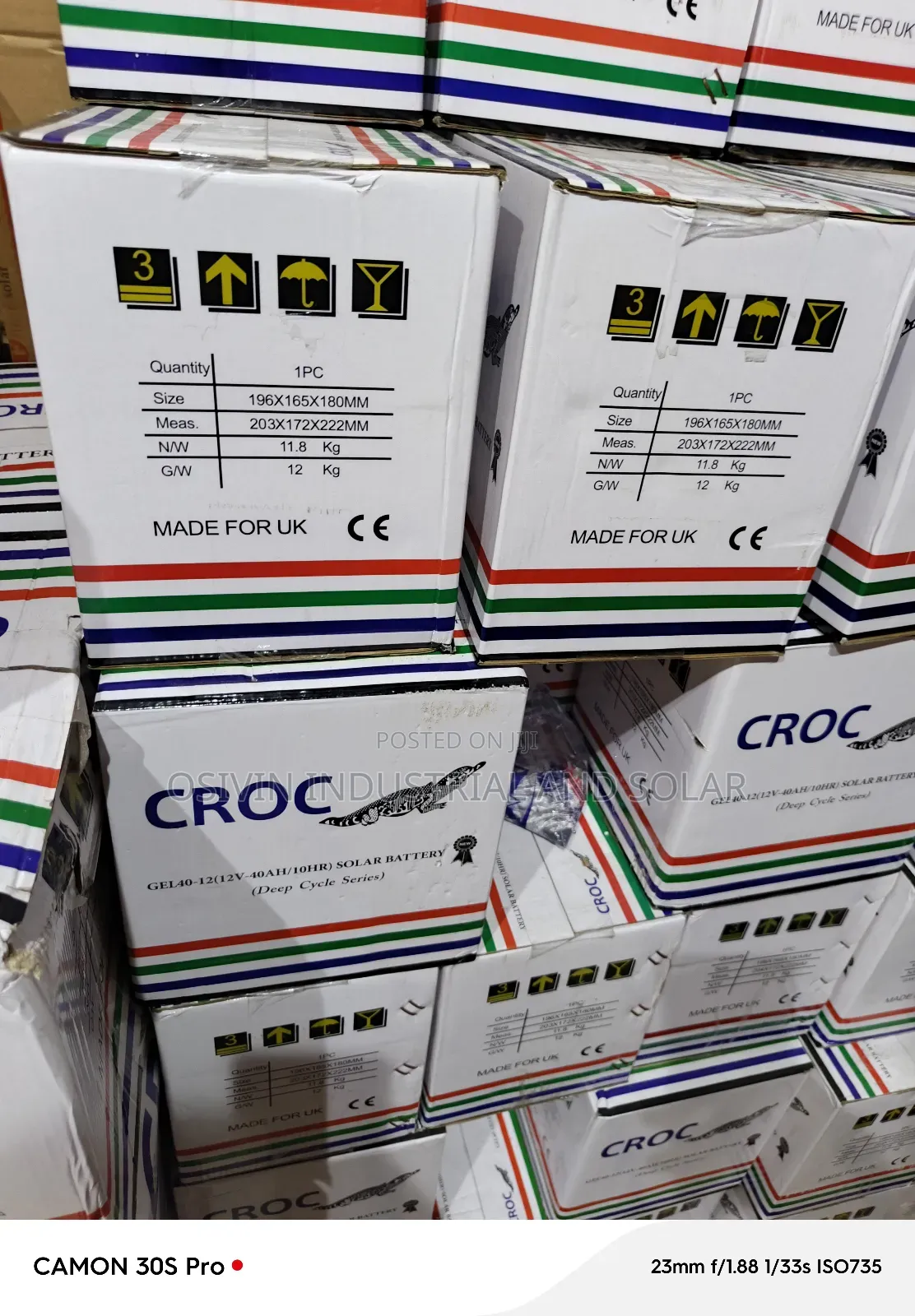 40a Croc Lead Acid Battery 12v