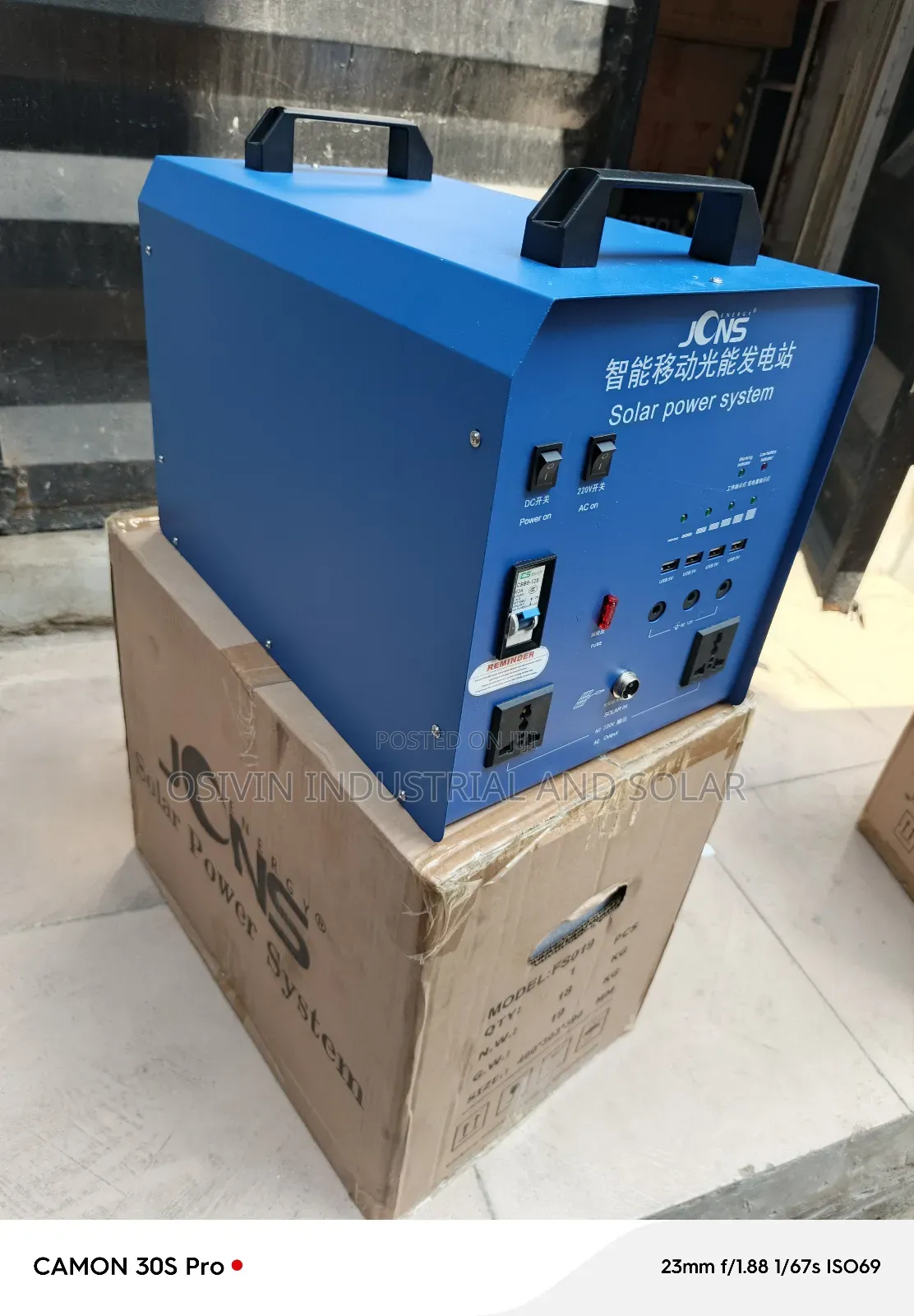1800w JCNS Solar Generator With 320w Double Panel 52v