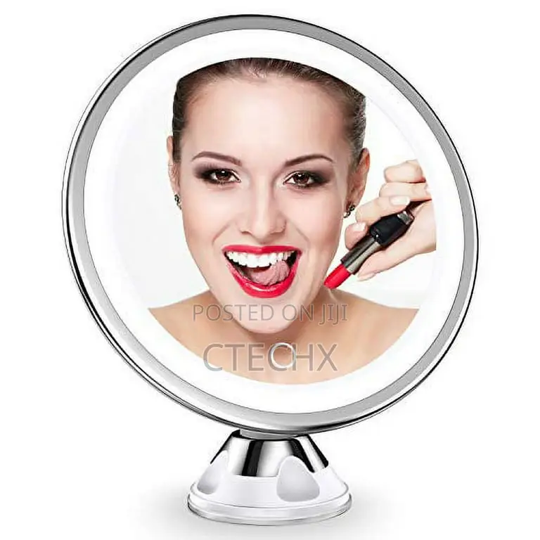 Auxmir 10x Magnifying Mirror With Light. 360° Rotation