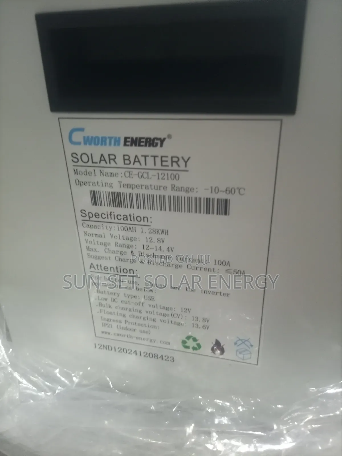 Cworth Energy Lithium Battery 100ah 12v 3yrs Warranty.