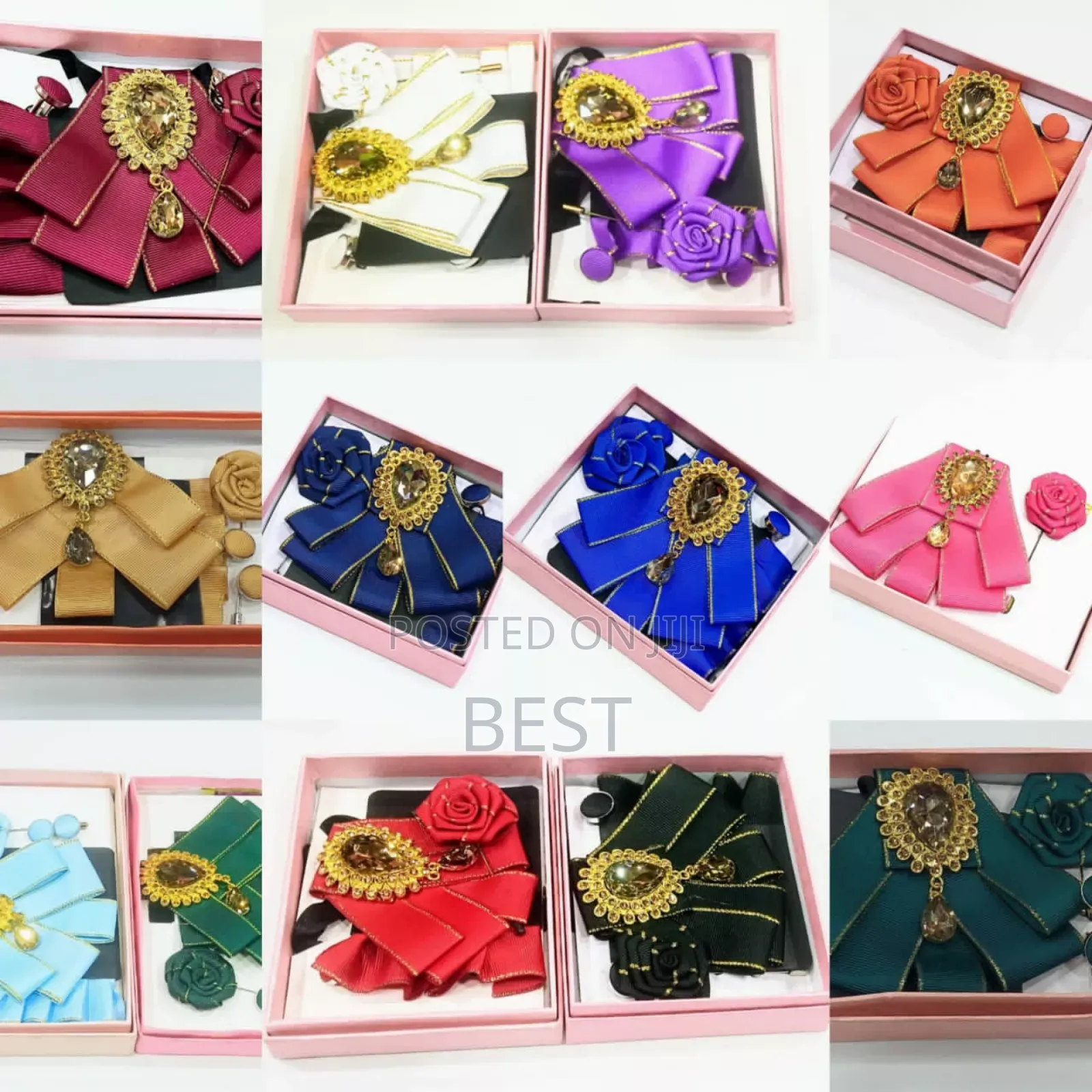 New Designs Ceremonies Bow Ties With Cufflinks and Brooches