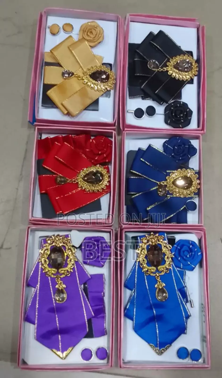 New Designs Ceremonies Bow Ties With Cufflinks and Brooches
