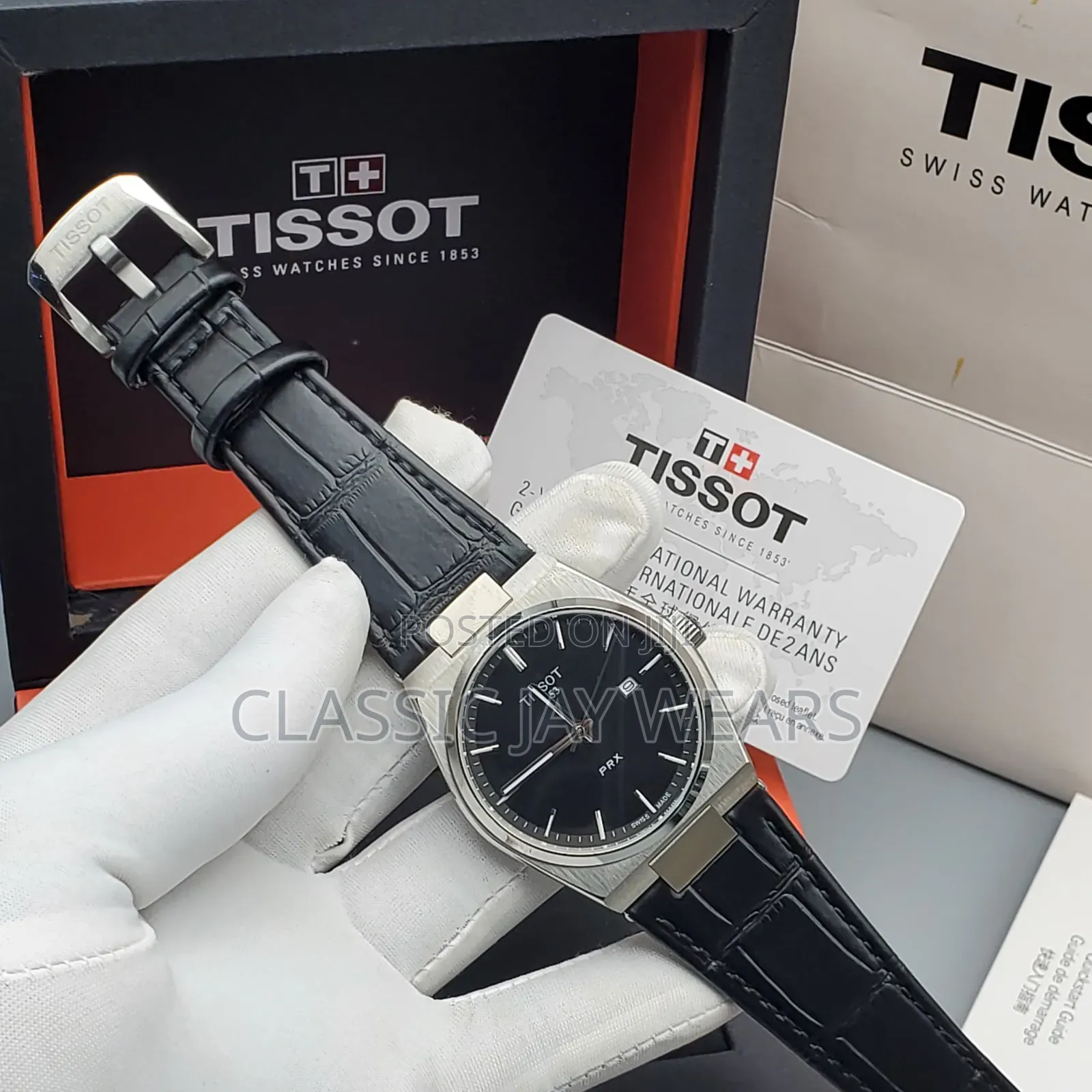 Tissot Black Leather Collections in Store