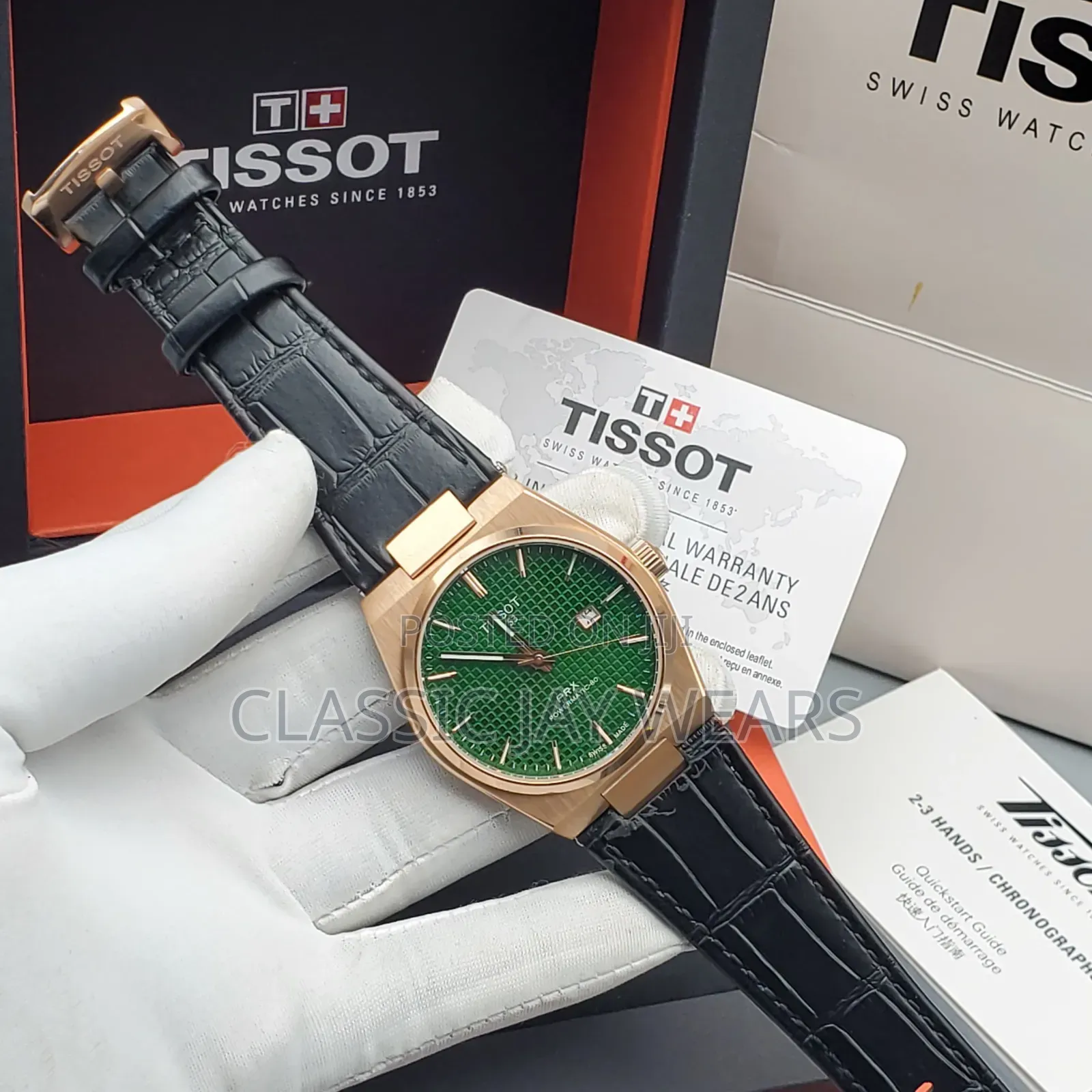 Tissot Black Leather Collections in Store