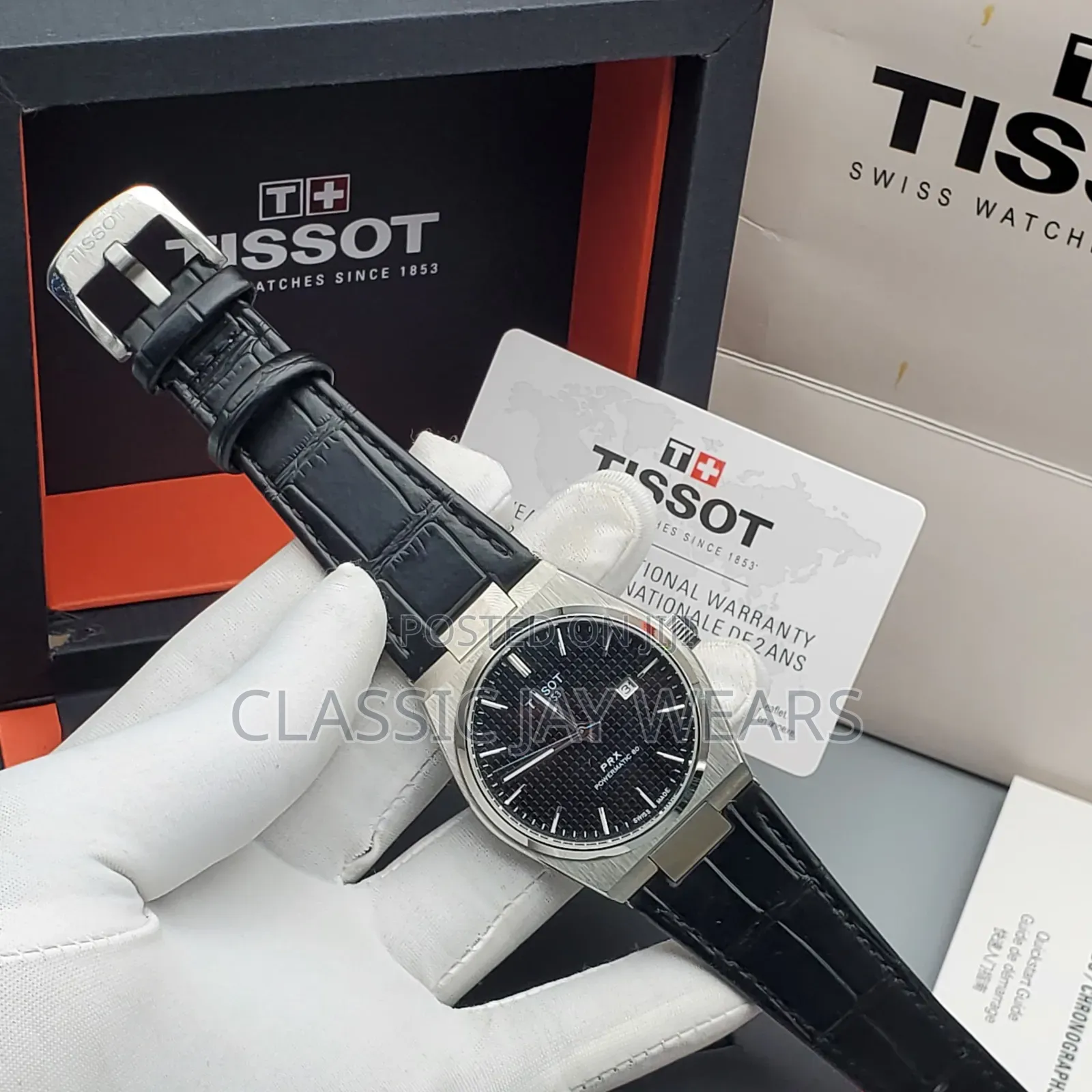Tissot Black Leather Collections in Store
