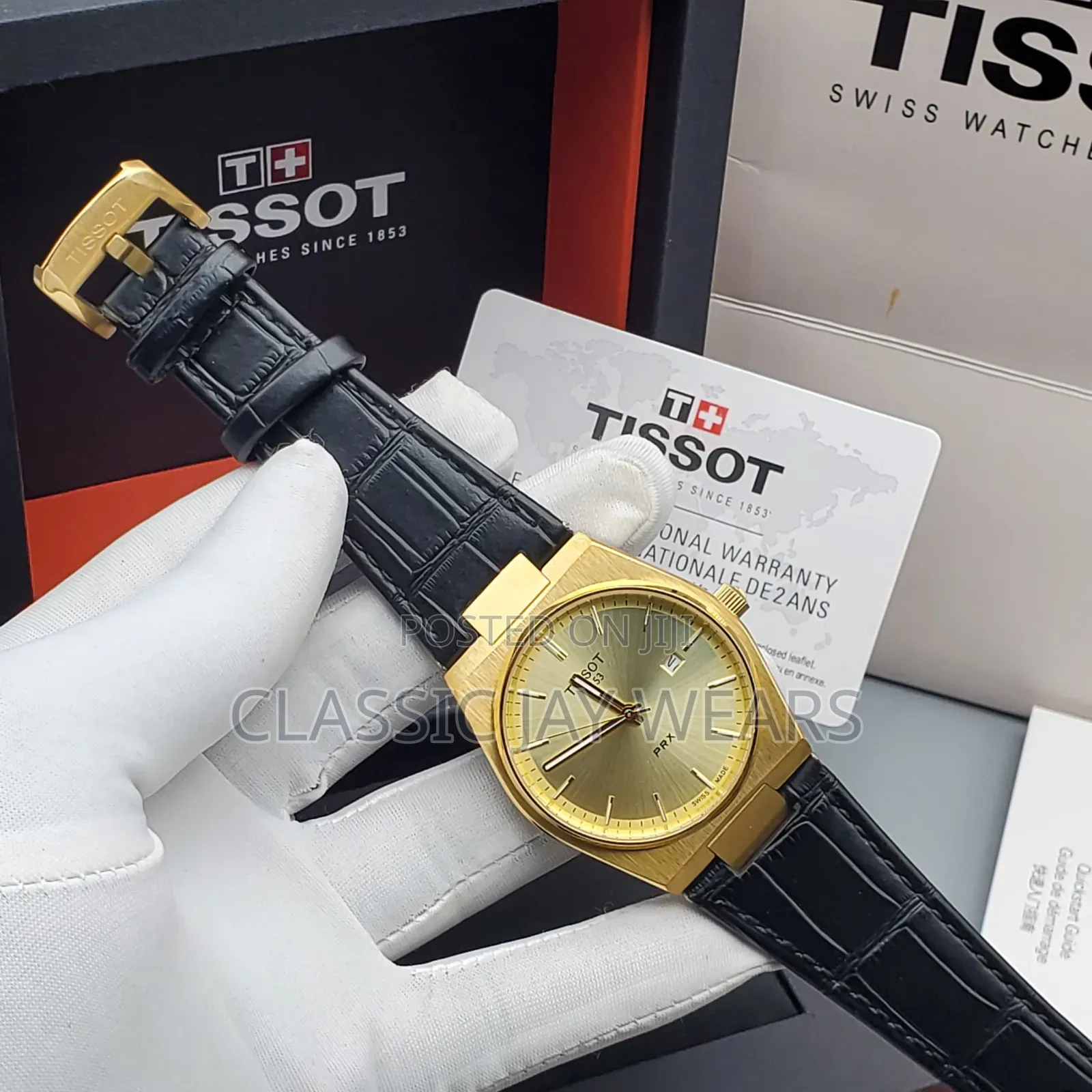 Tissot Black Leather Collections in Store