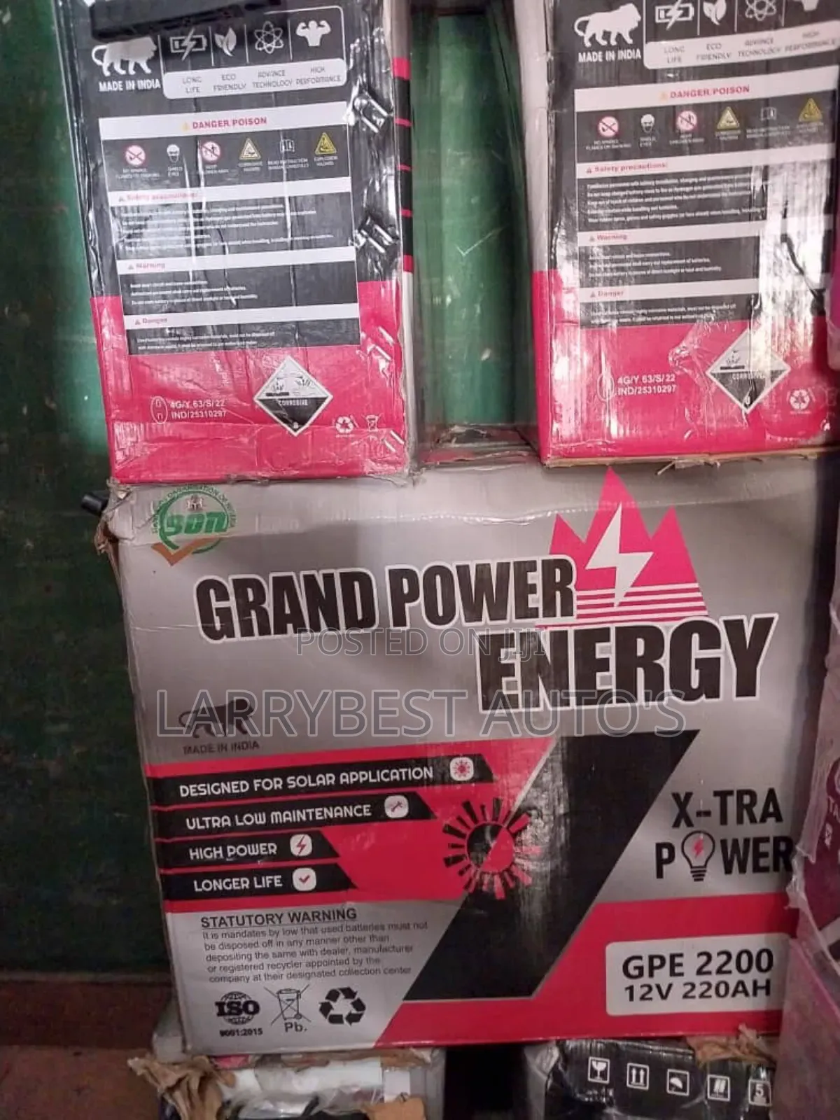 220ah Grand Power Energy Tubular Battery