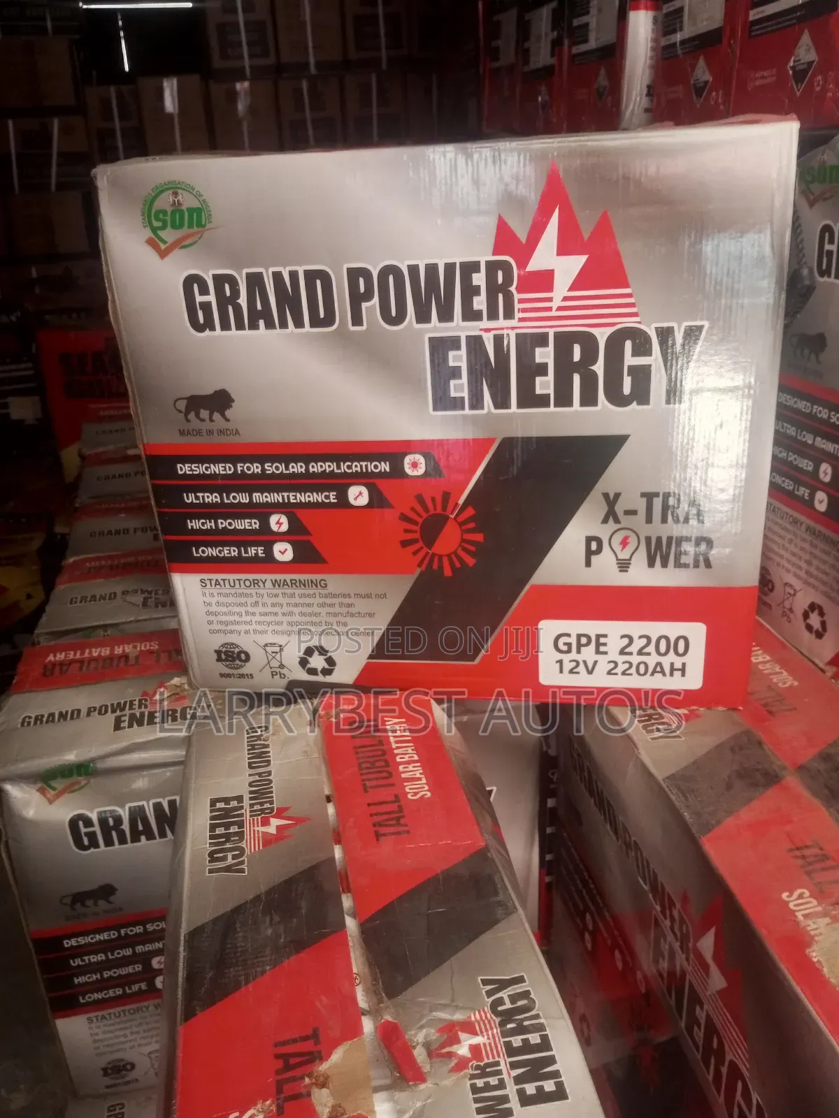 220ah Grand Power Energy Tubular Battery