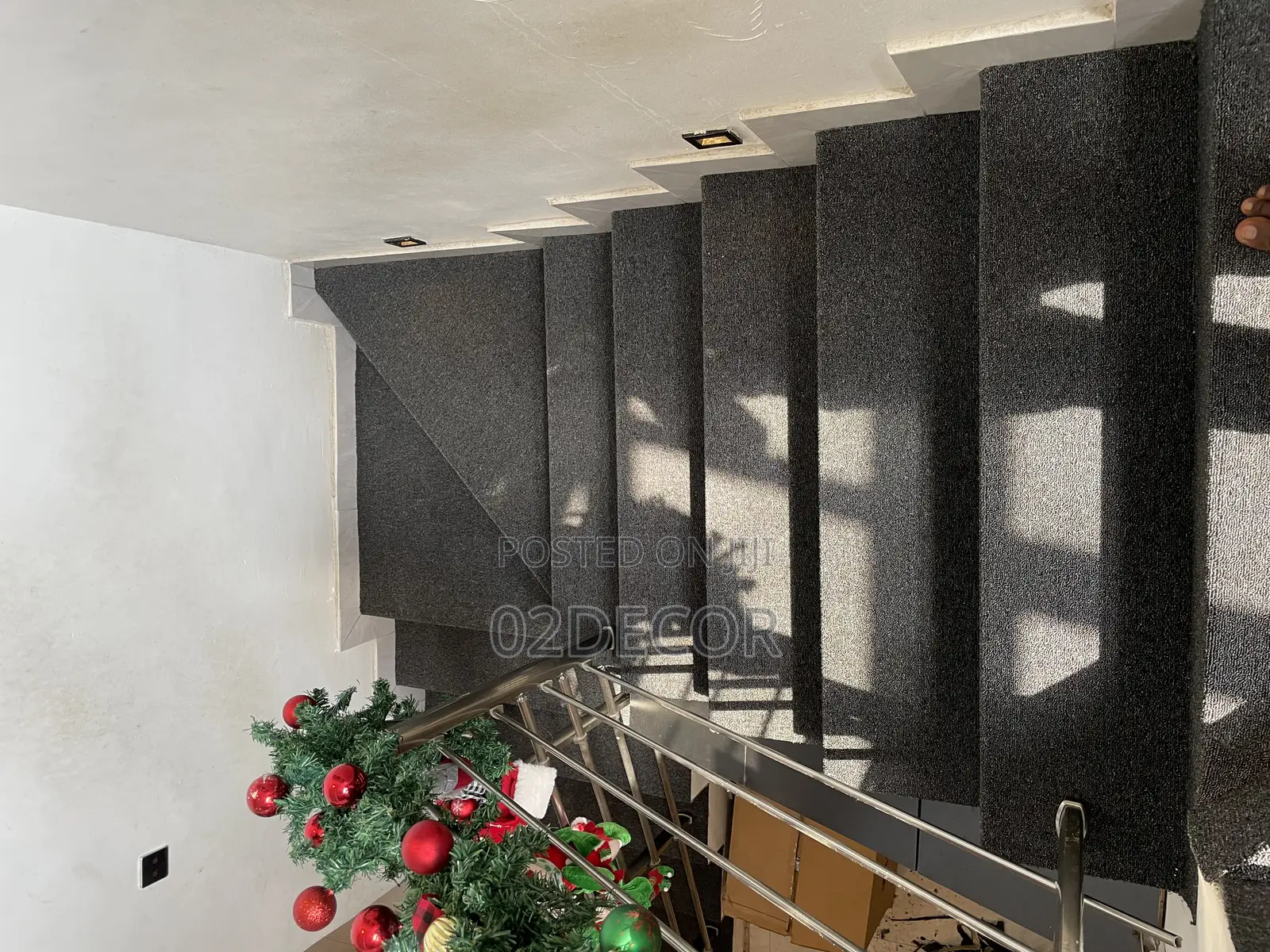 Plain Gray Rugs for Staircase