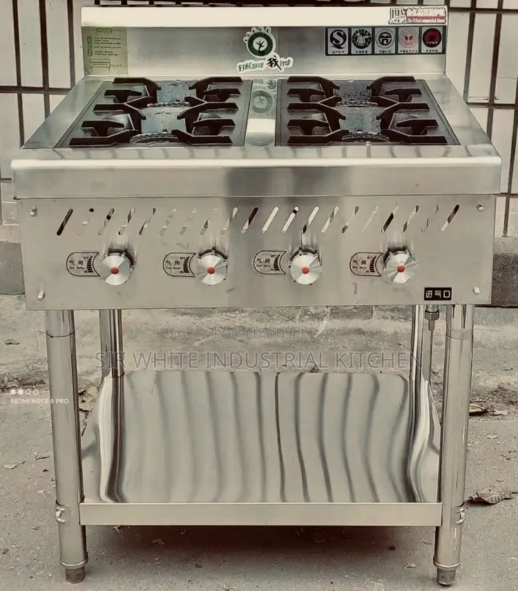 4-Burner Gas Cooker Without an Oven Often Referred to as a Range Top
