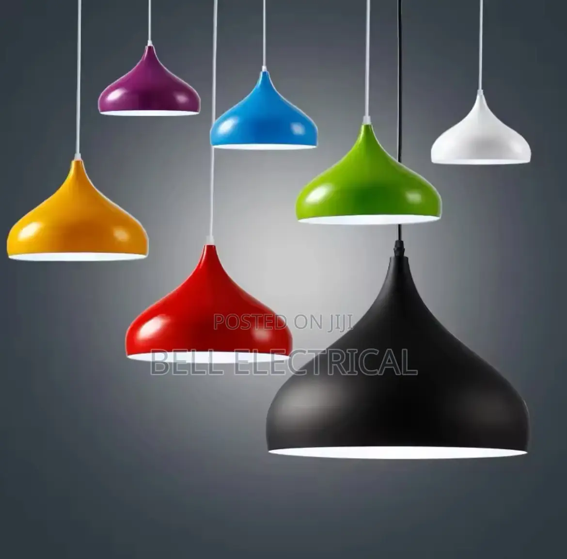 Minimalist Teardrop Pendant Lamp – Black/Colorful Variants
