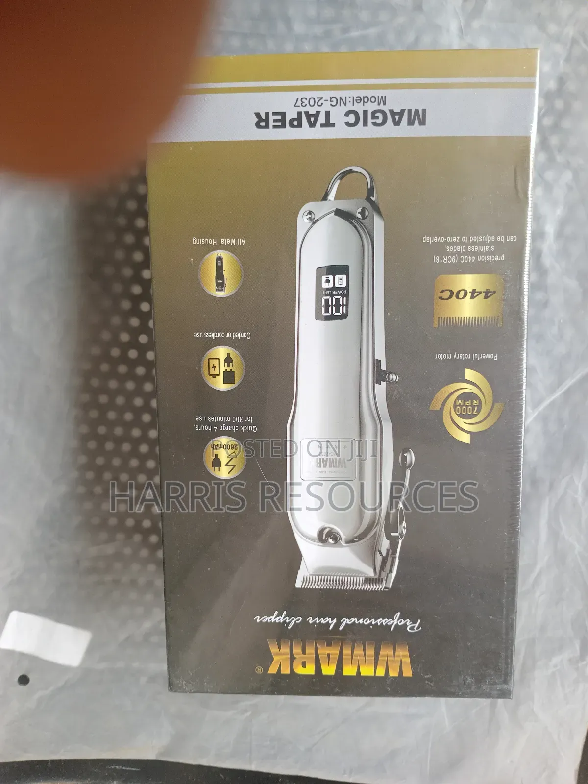 Wmark Ng-2037 Magic Taper All-Metal Cordless Hair Clipper Y