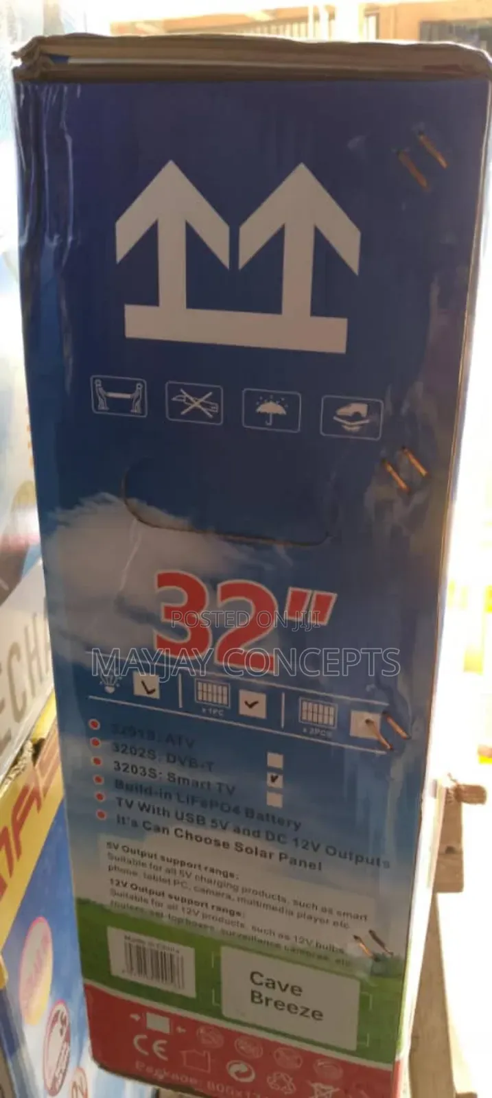 32" Multifunctional Solar Rechargeable Tv+Panel+Bulbs