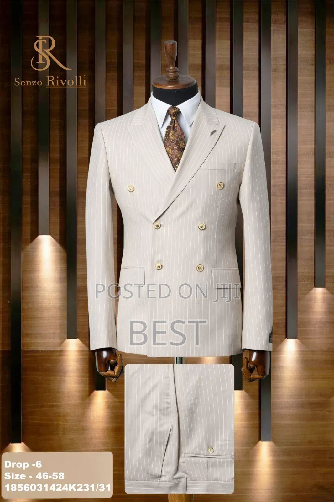 Matured Double Brested Stripes Suit