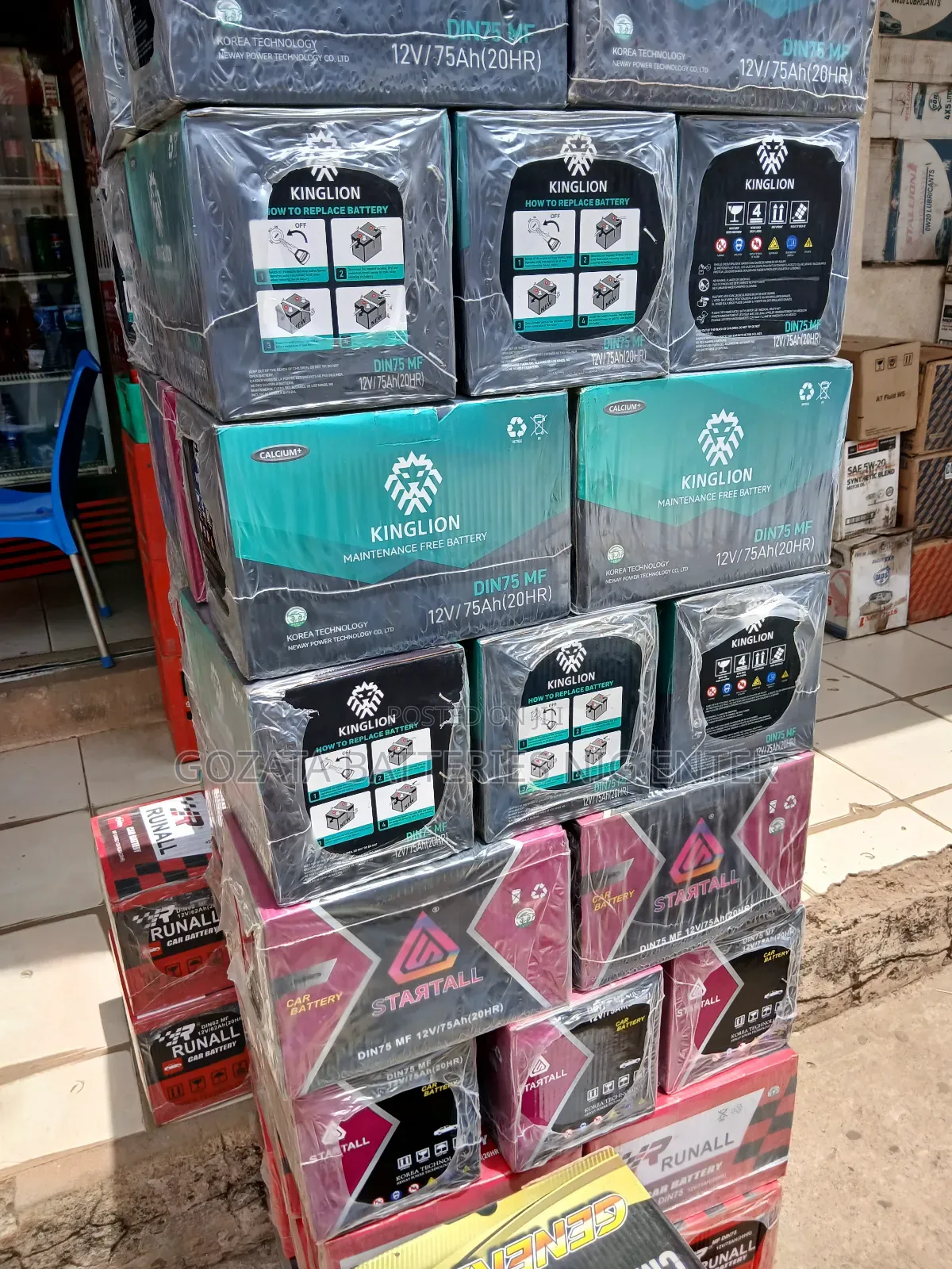 Quality Car Batteries 75ah Korea T °