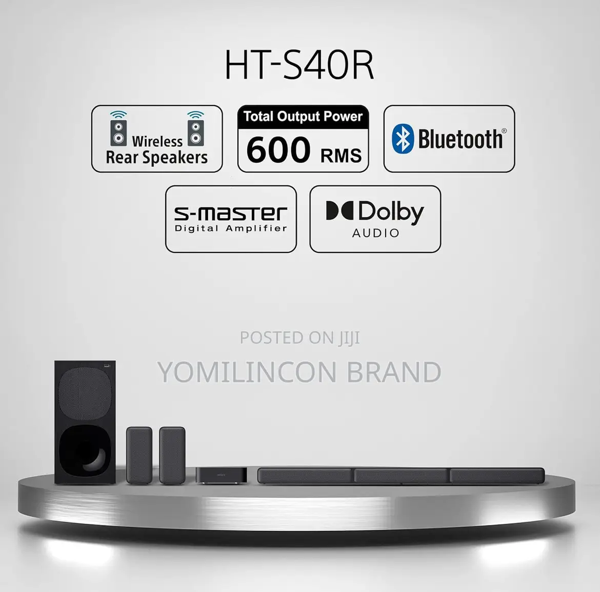 Sony Ht-S40r 5.1ch Home Theater Soundbar System - Black