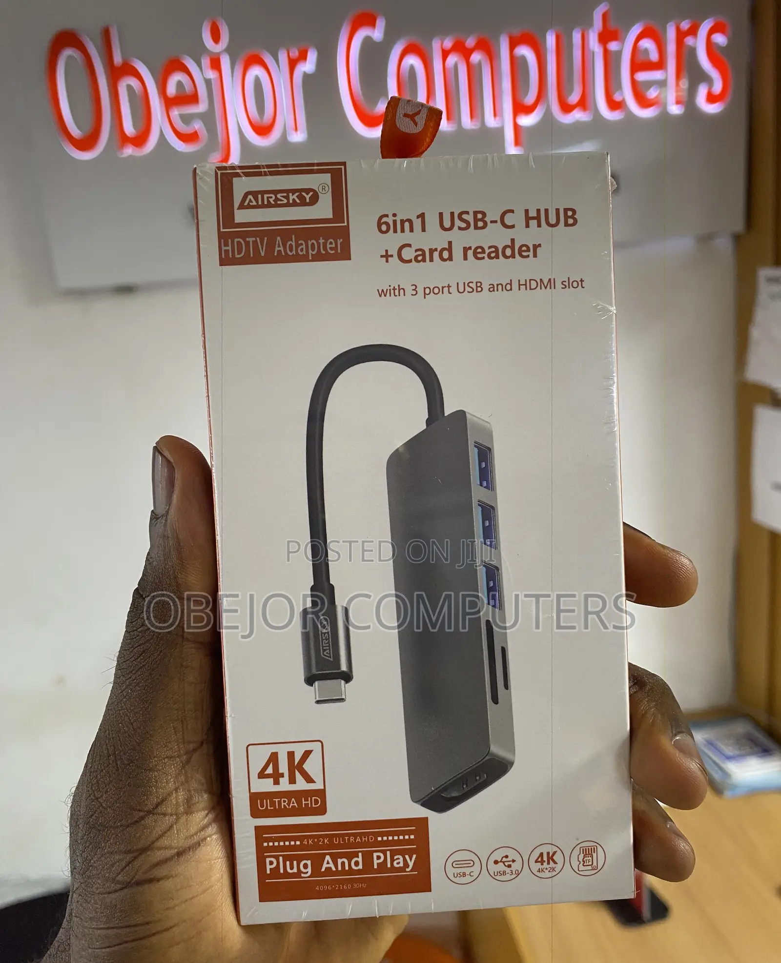 Airsky 6 in 1 Usb-C to HDTV Adapter Card Reader Hub